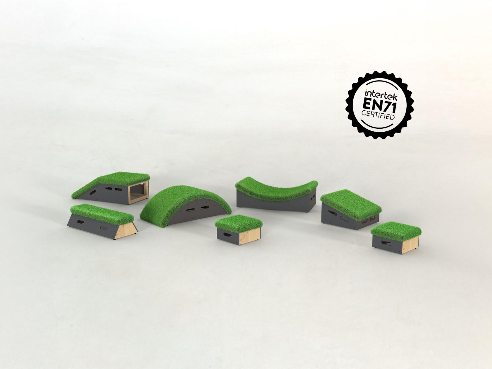A 3d visualisation of the Get Set Go Blocks included in the Brecon Beacons set.