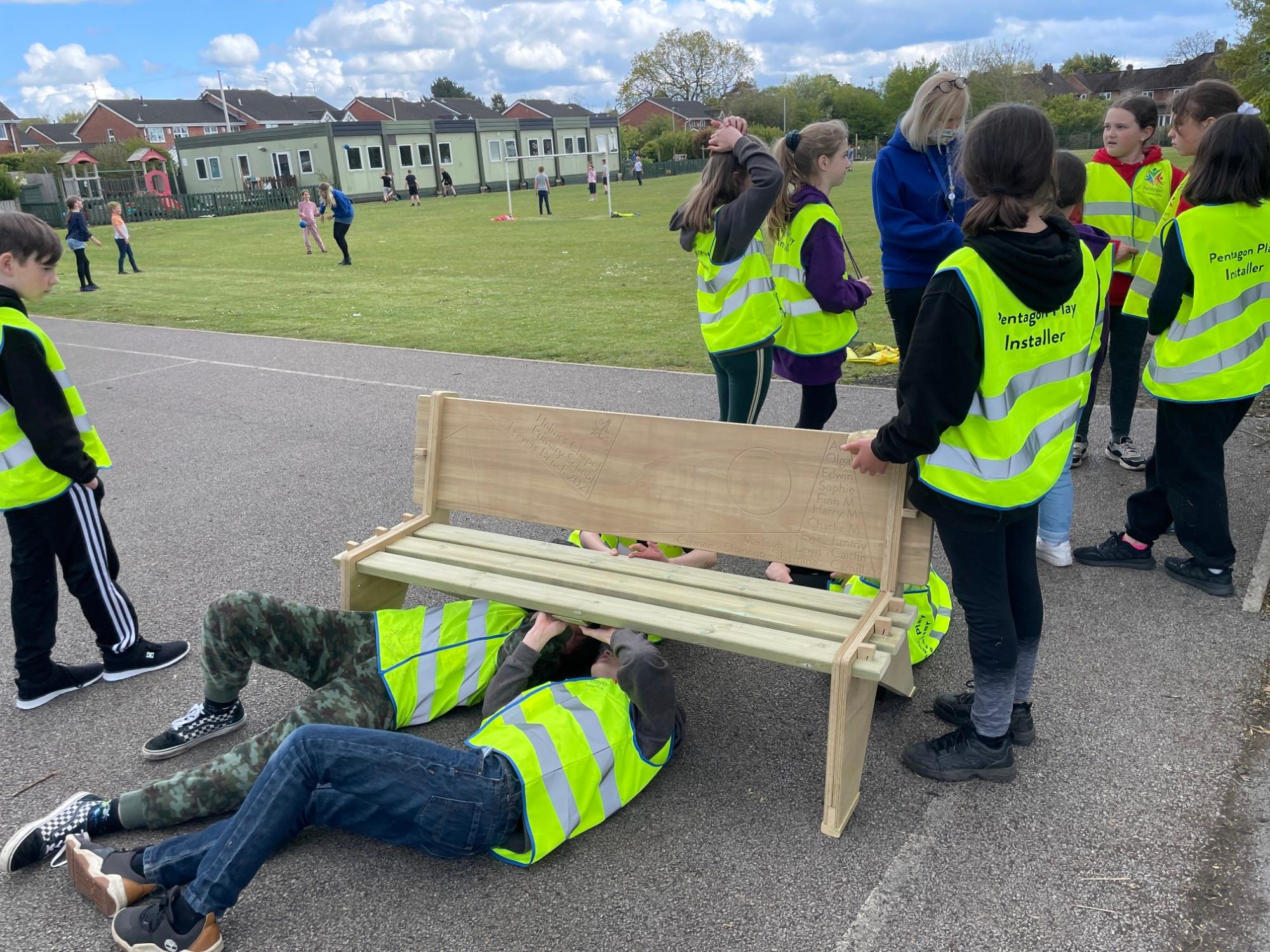 school playground bench