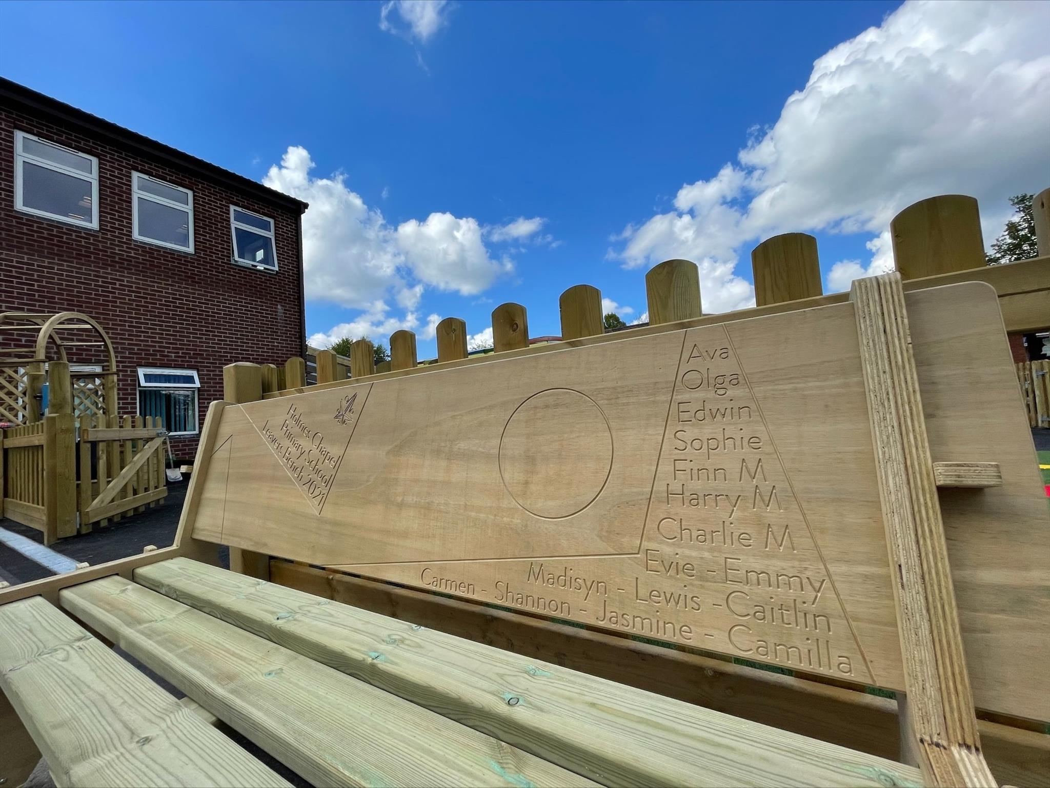 engraved bench for year 6 leavers