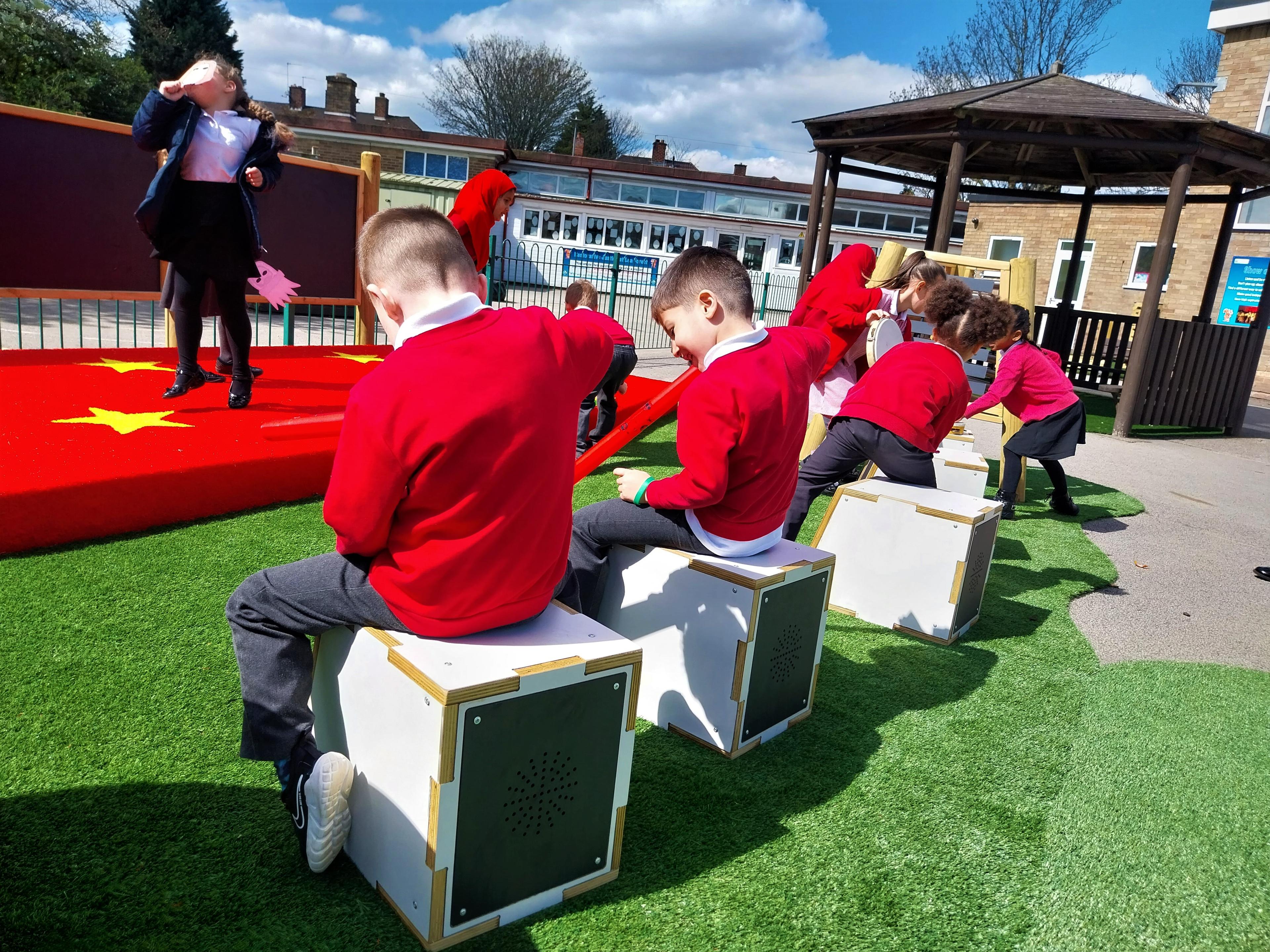 Playground musical equipment for primary schools
