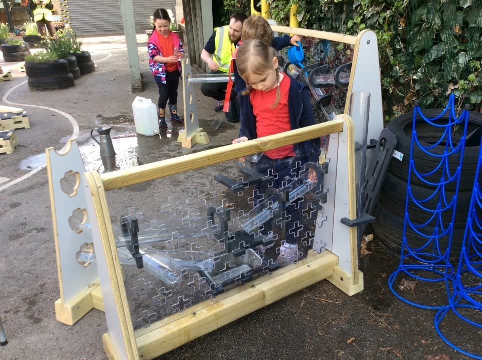 This Mini Water Wall is designed to be the ideal height for EYFS pupils!