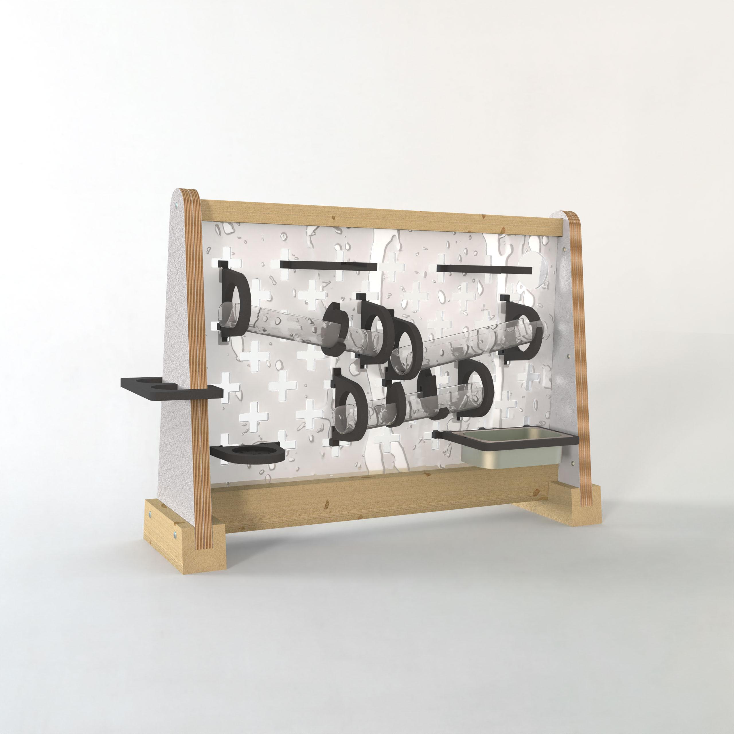 A 3D render of the Mini Early Years Freestanding Water Wall.