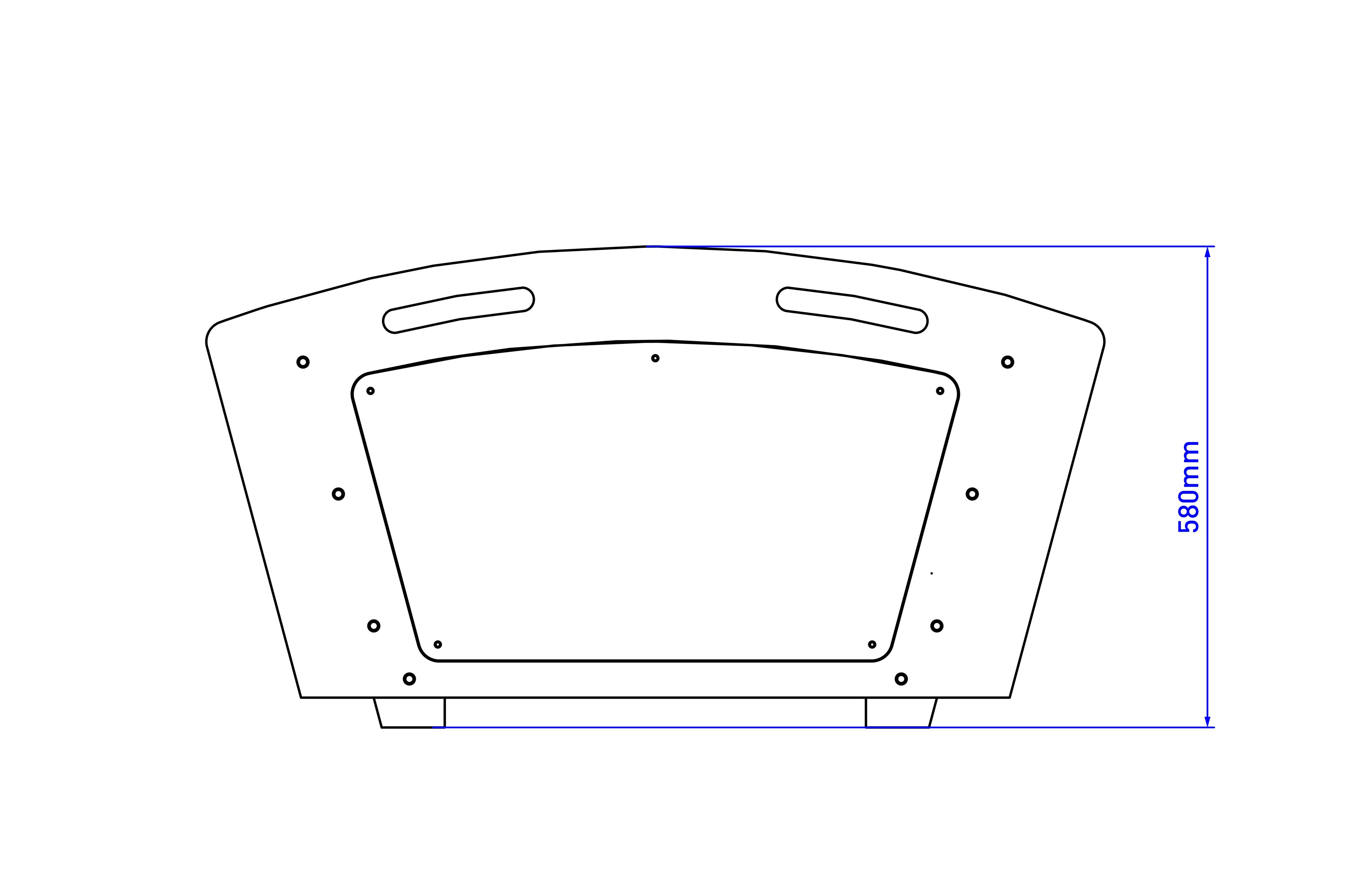 2D elevated view drawing of the Maxi Construction Skip with Play Blocks on white background