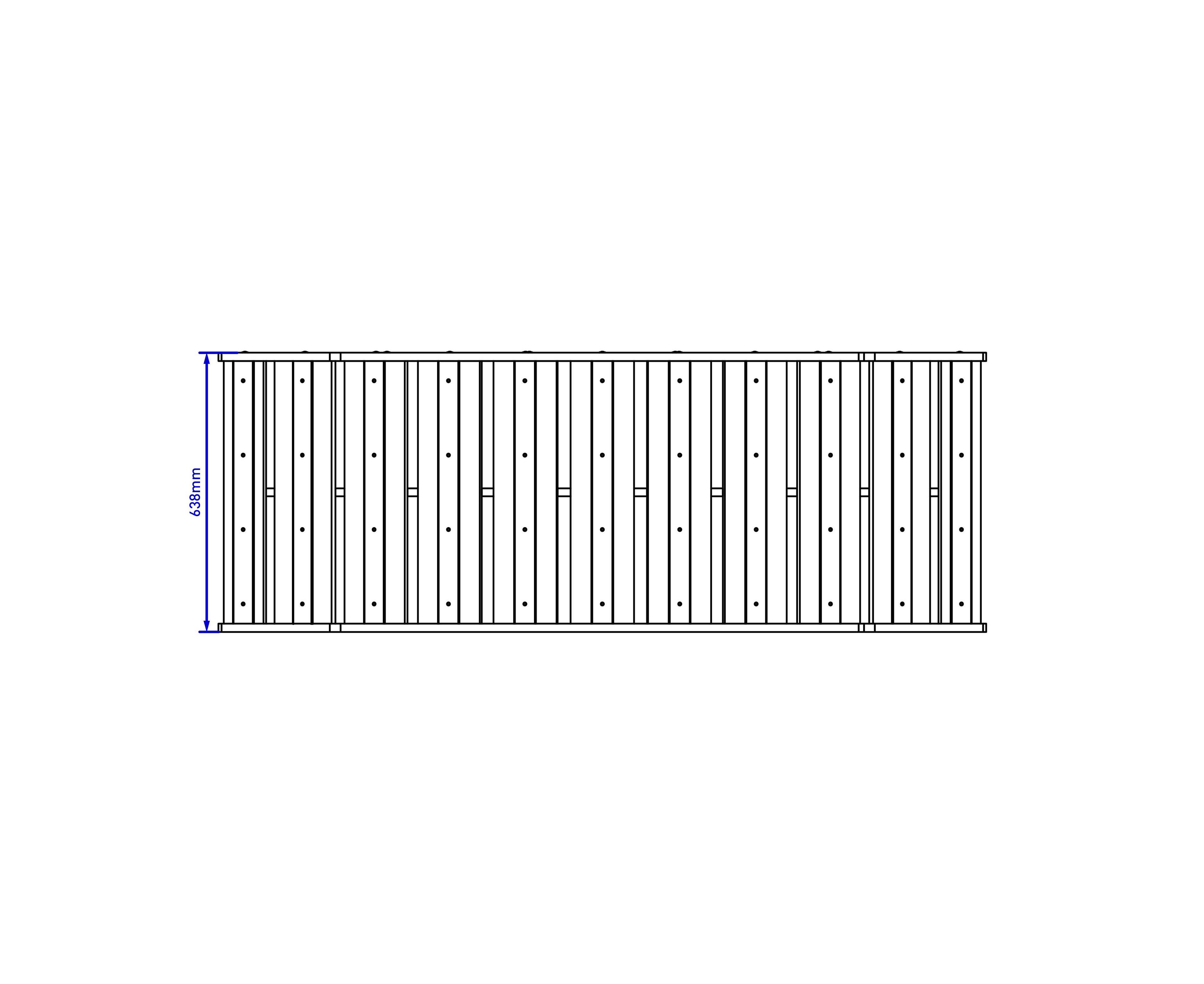 2D plan view drawing of the play bridge on white background 