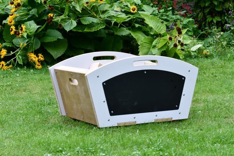 A front view of the mini skip 