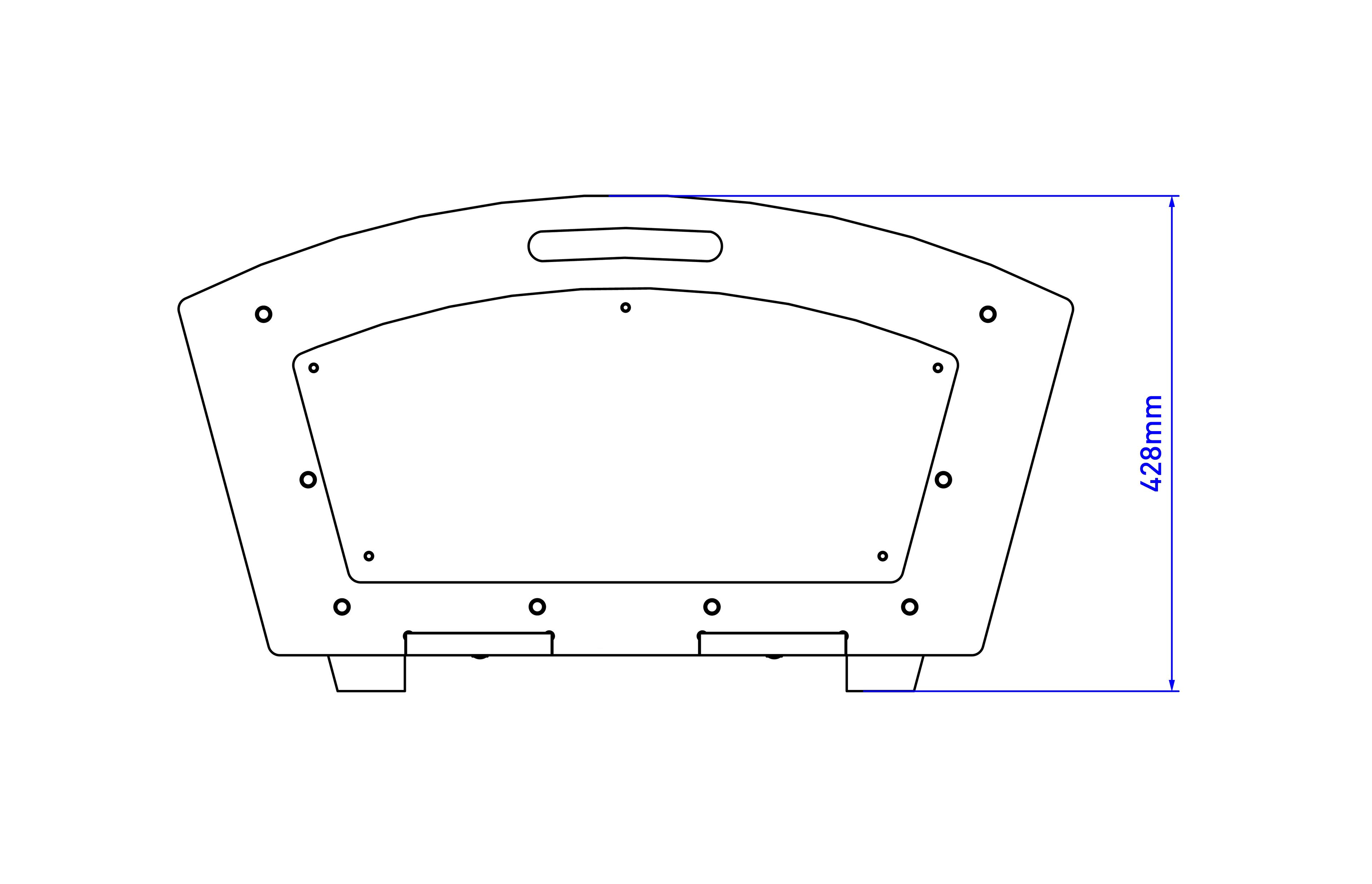 2D elevated view drawing of the Mini Construction Skip with Play Blocks on white background