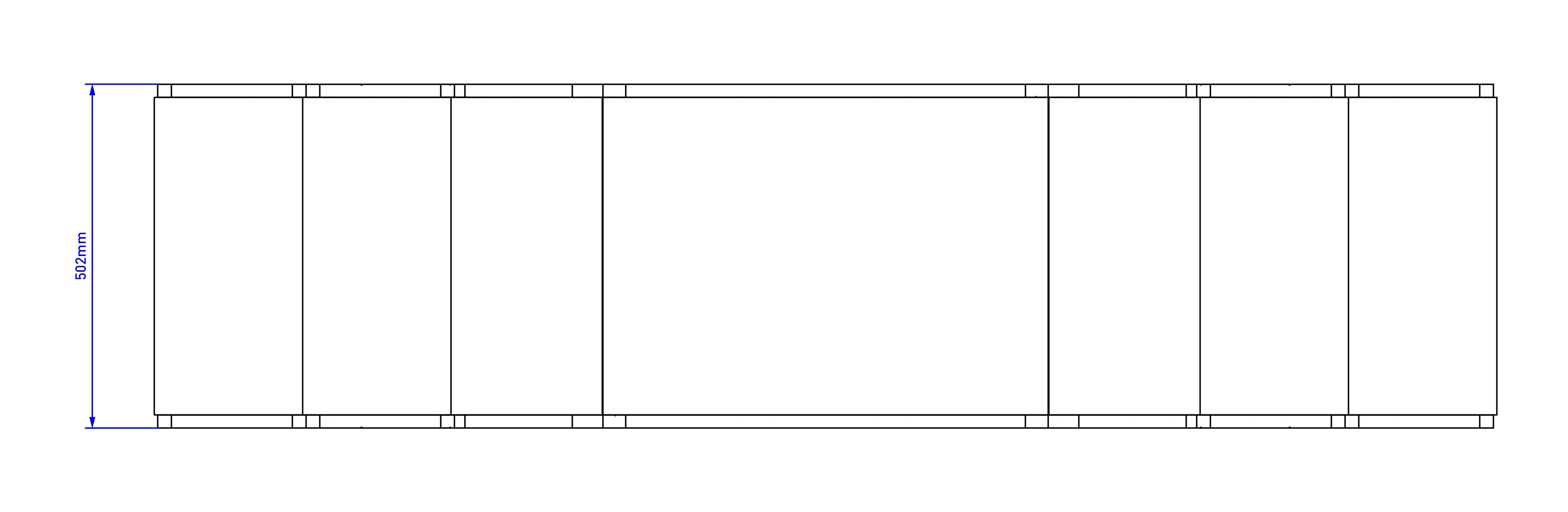 2D plan view drawing of the Up and Under Blocks Stair & Stair on white background 