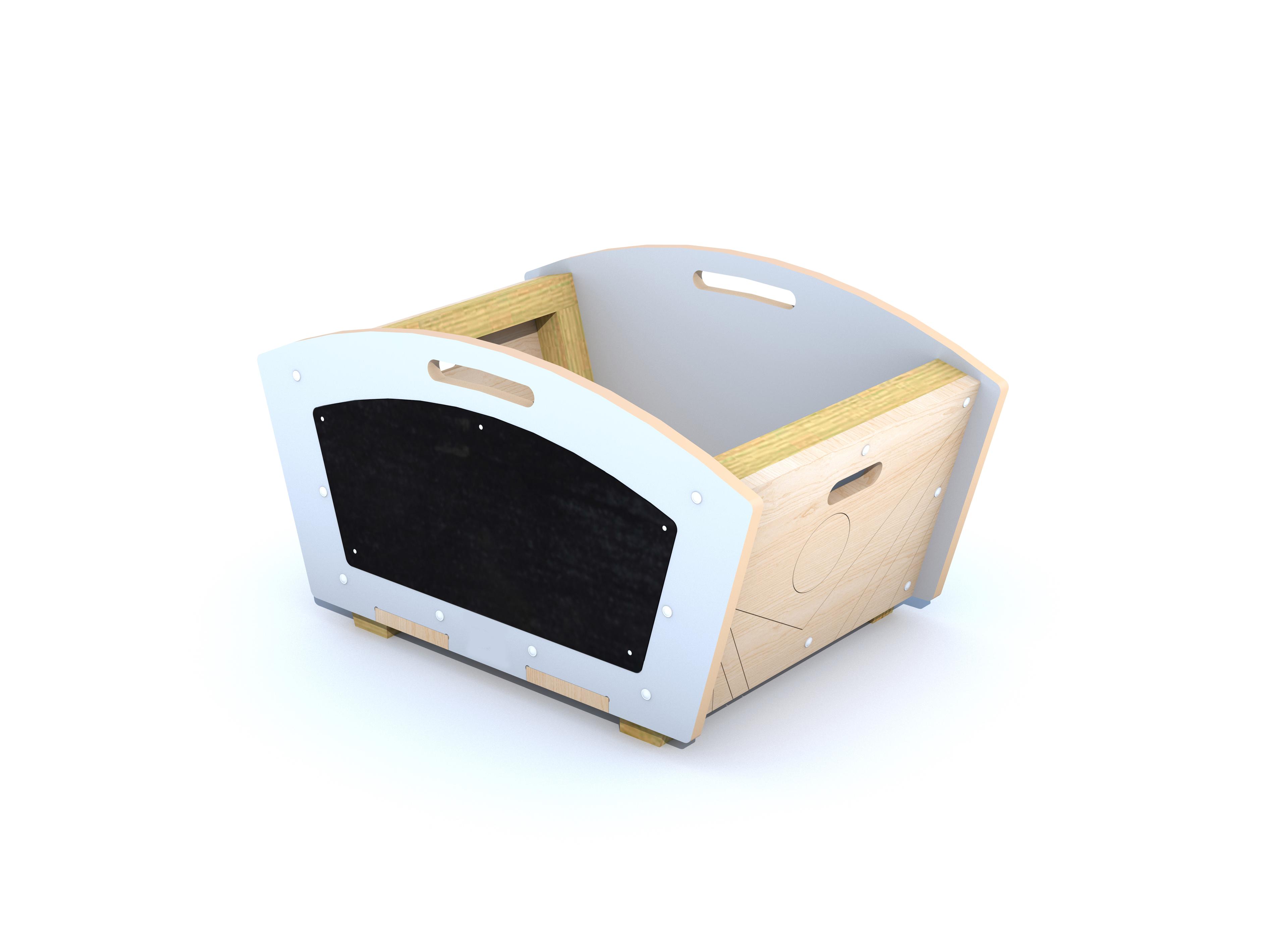 3D render image of the Mini Construction Skip on white background