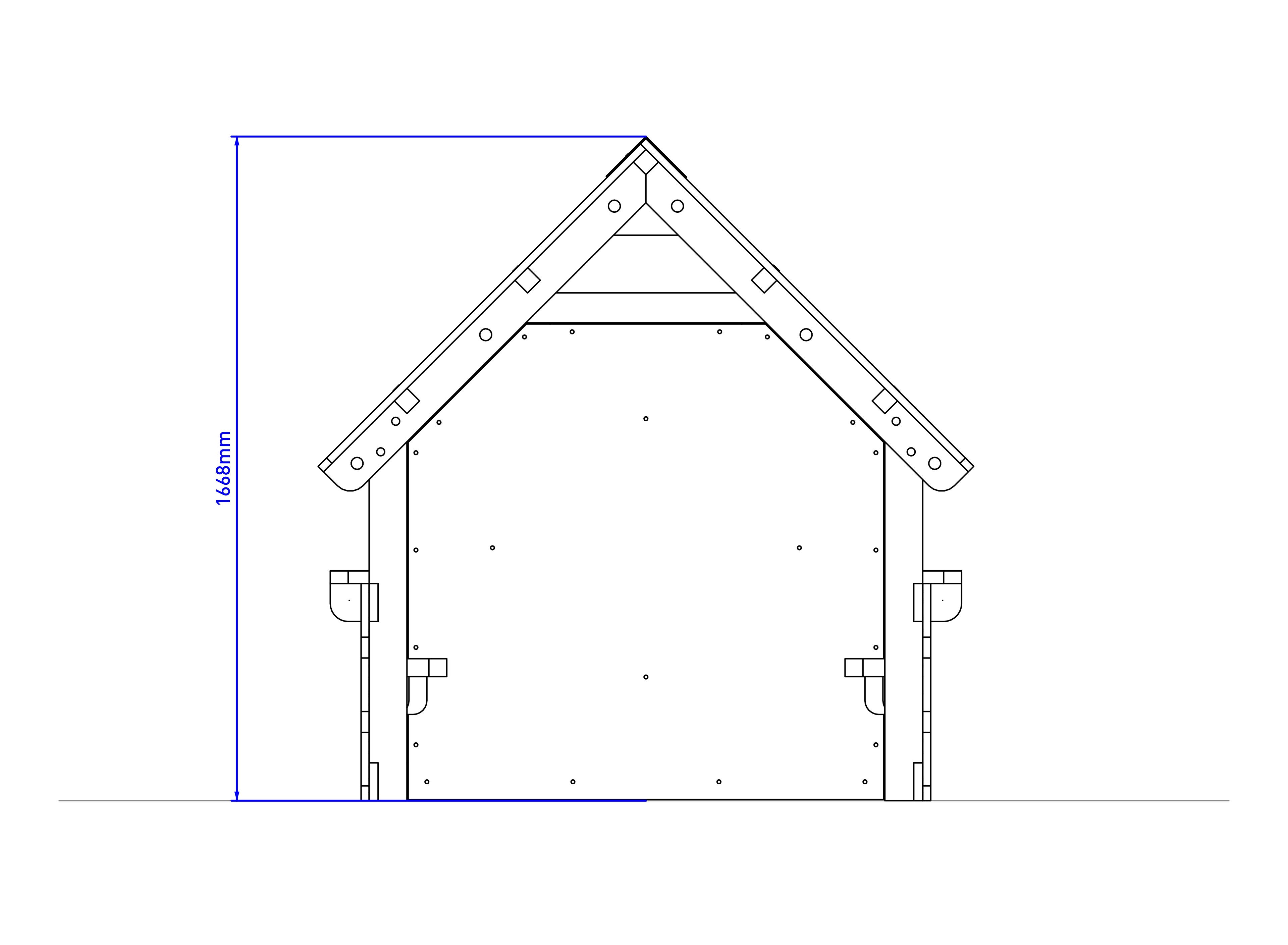 2D render of Small Playhouse - Elevation View 
