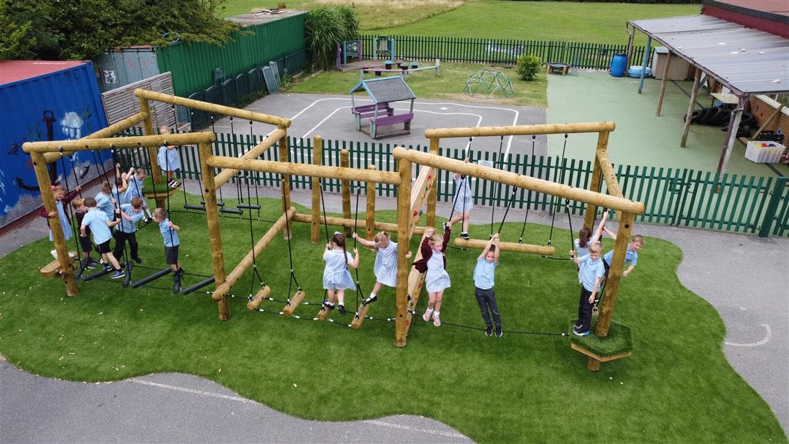 Active playframe for tarmac playgrounds 