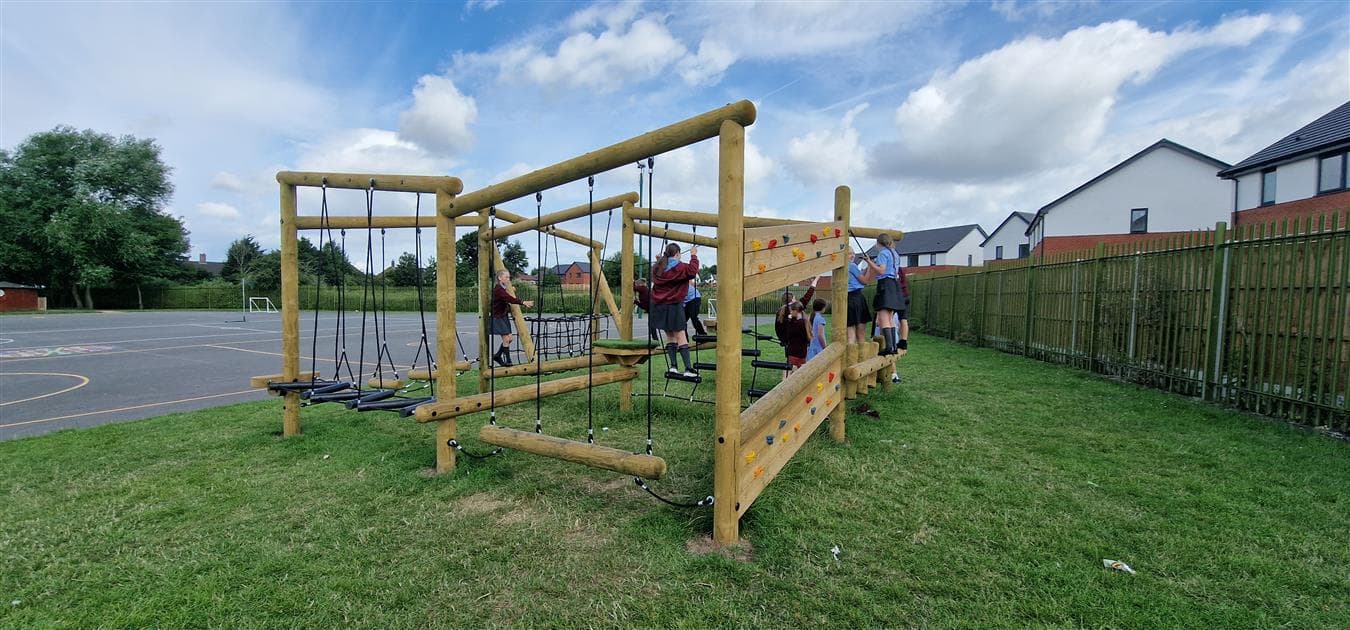 Active playframes for primary school playground settings