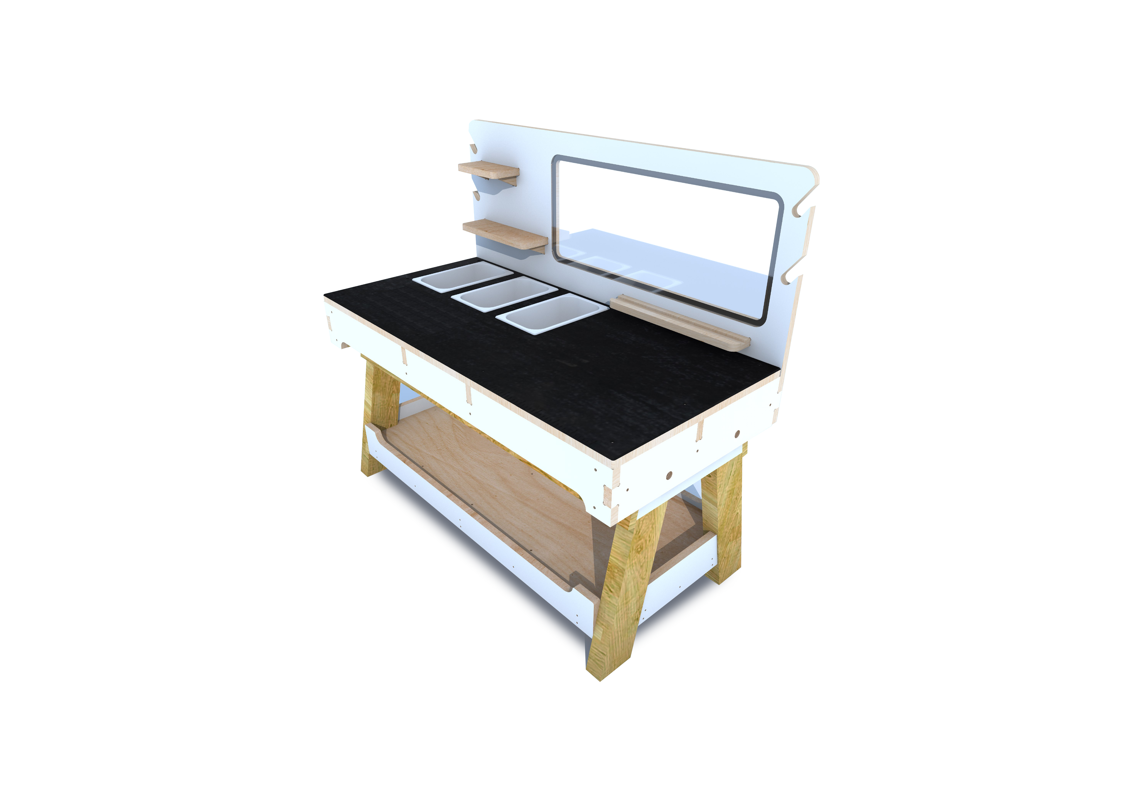 Construction Table 3D Render 