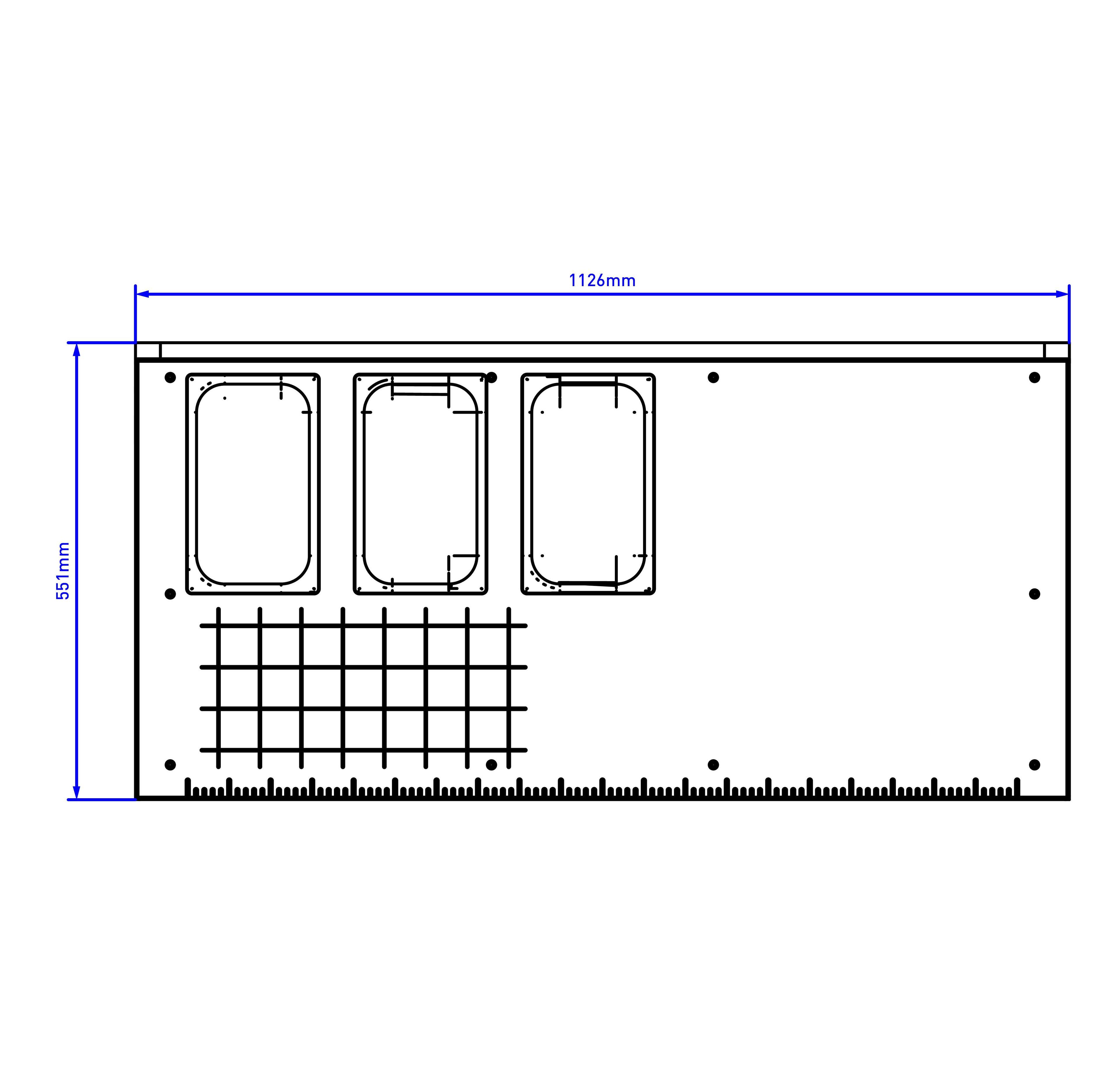 2D render image of the Construction Table - top view 