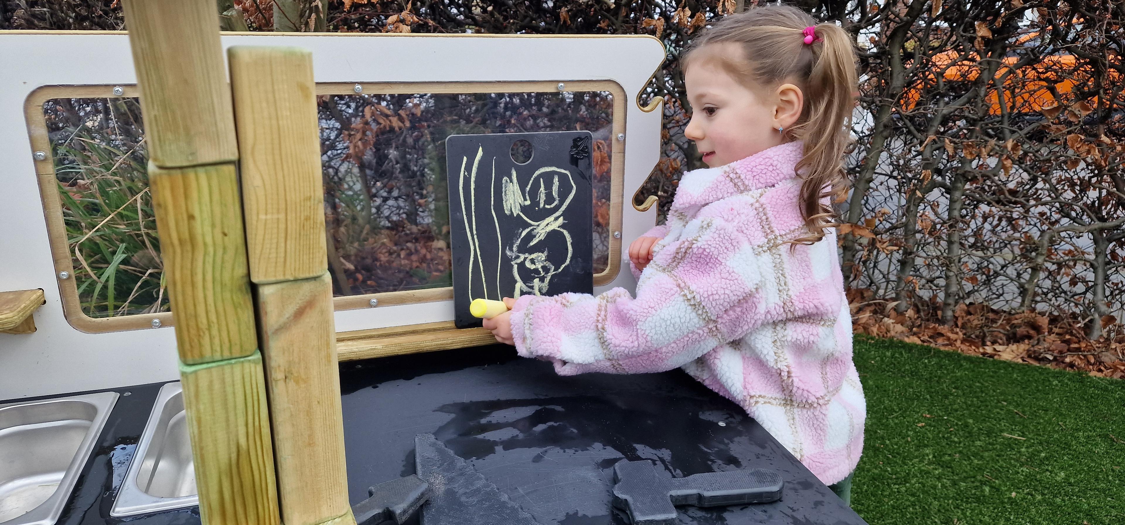 outdoor learning and play with our construction tables