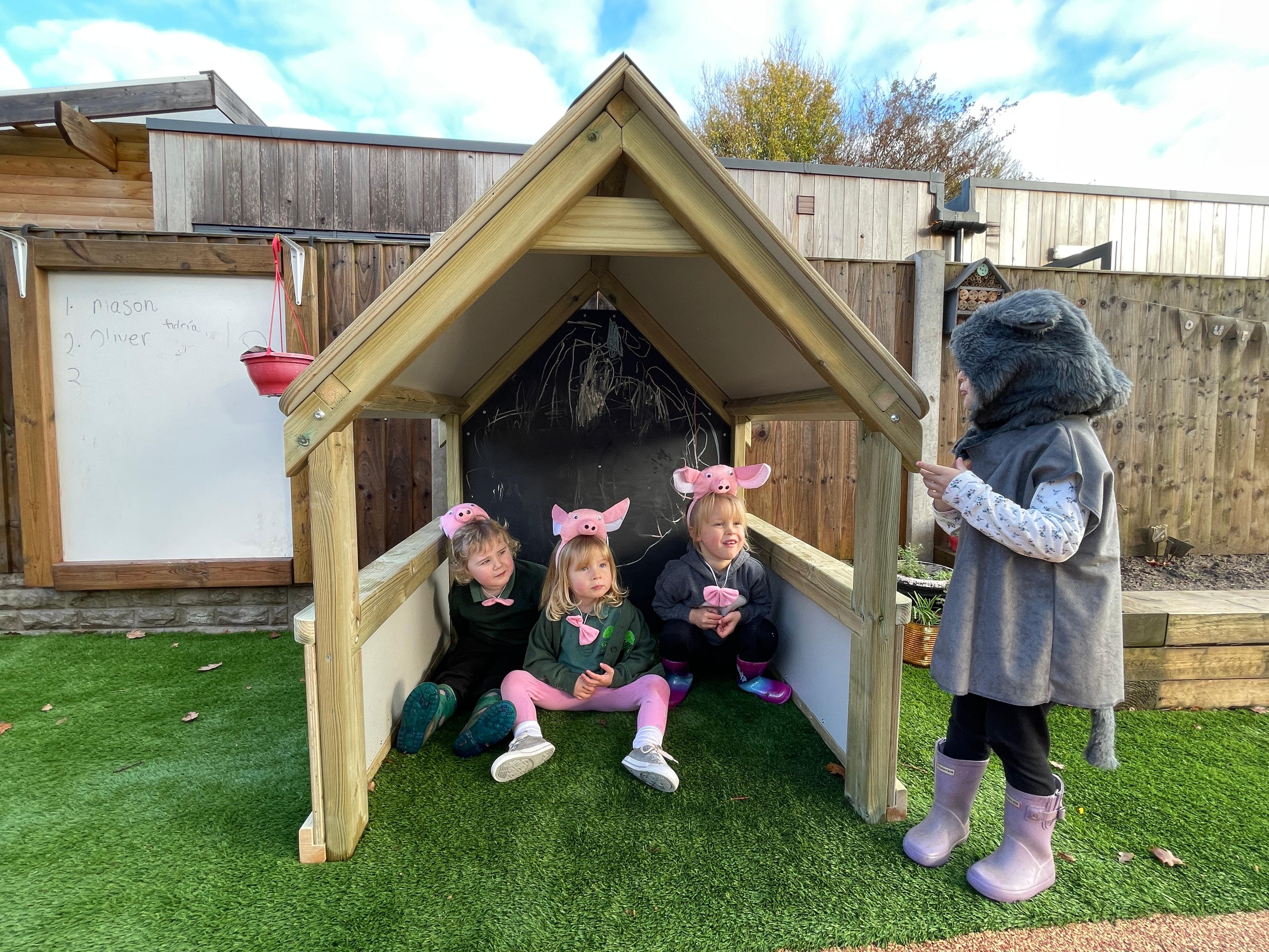 The play house is perfect for role playing and storytelling