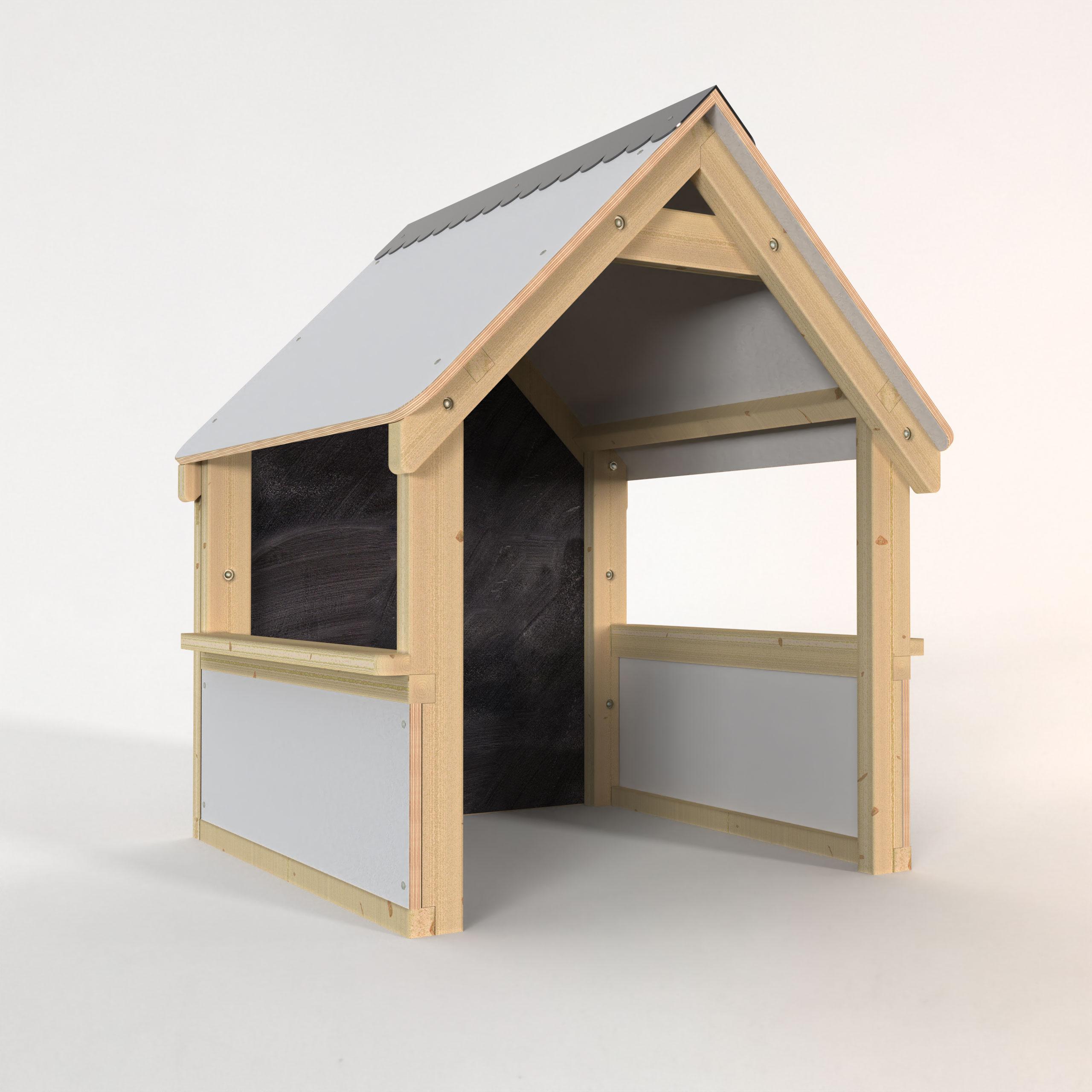 3D render of the Pentagon Flat-Pack Playhouse
