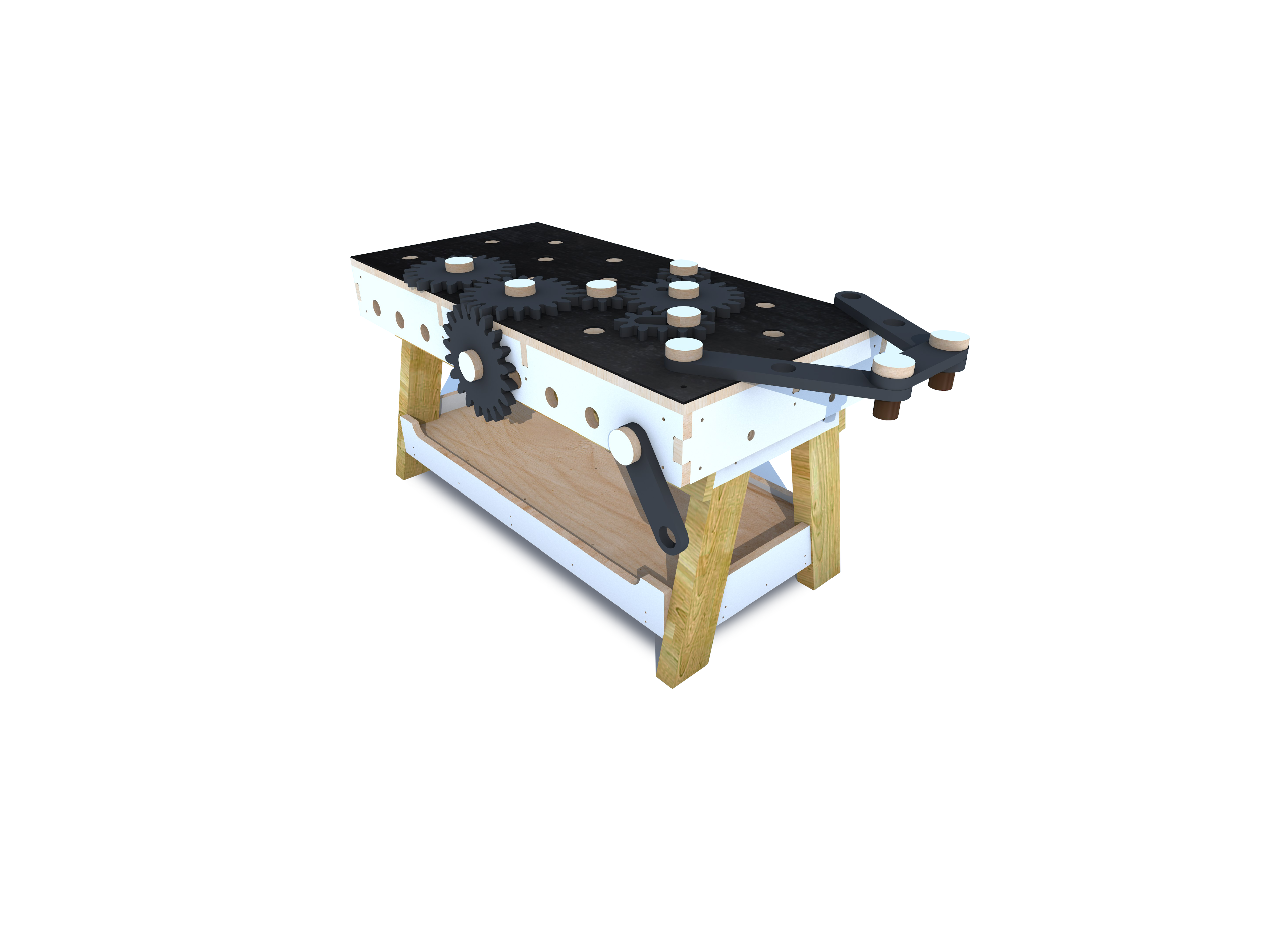 Steam Table 3D Render 