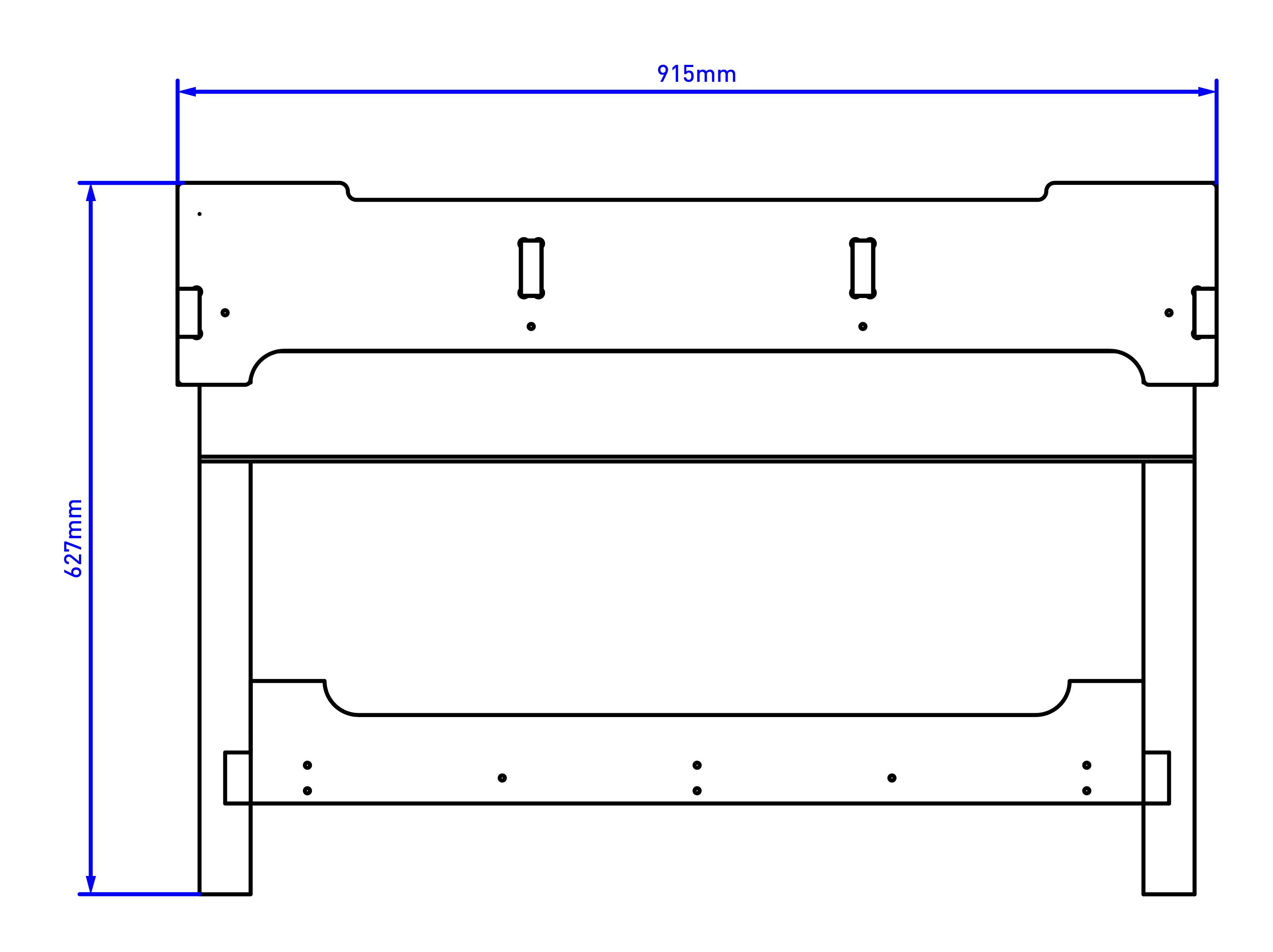 2D image of Construction Island - elevation view 