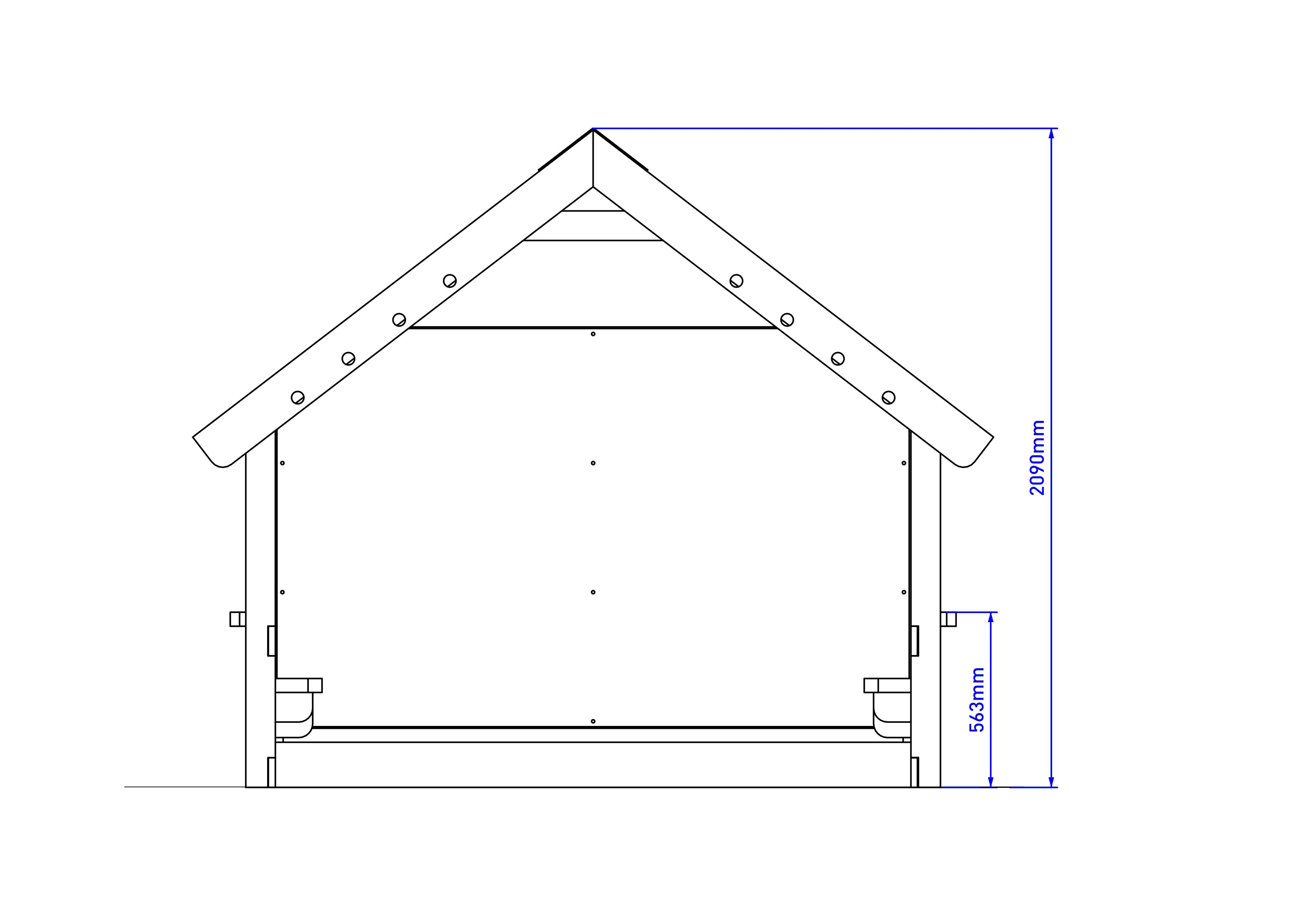 2D Render of Giant Playhouse - Elevation View 