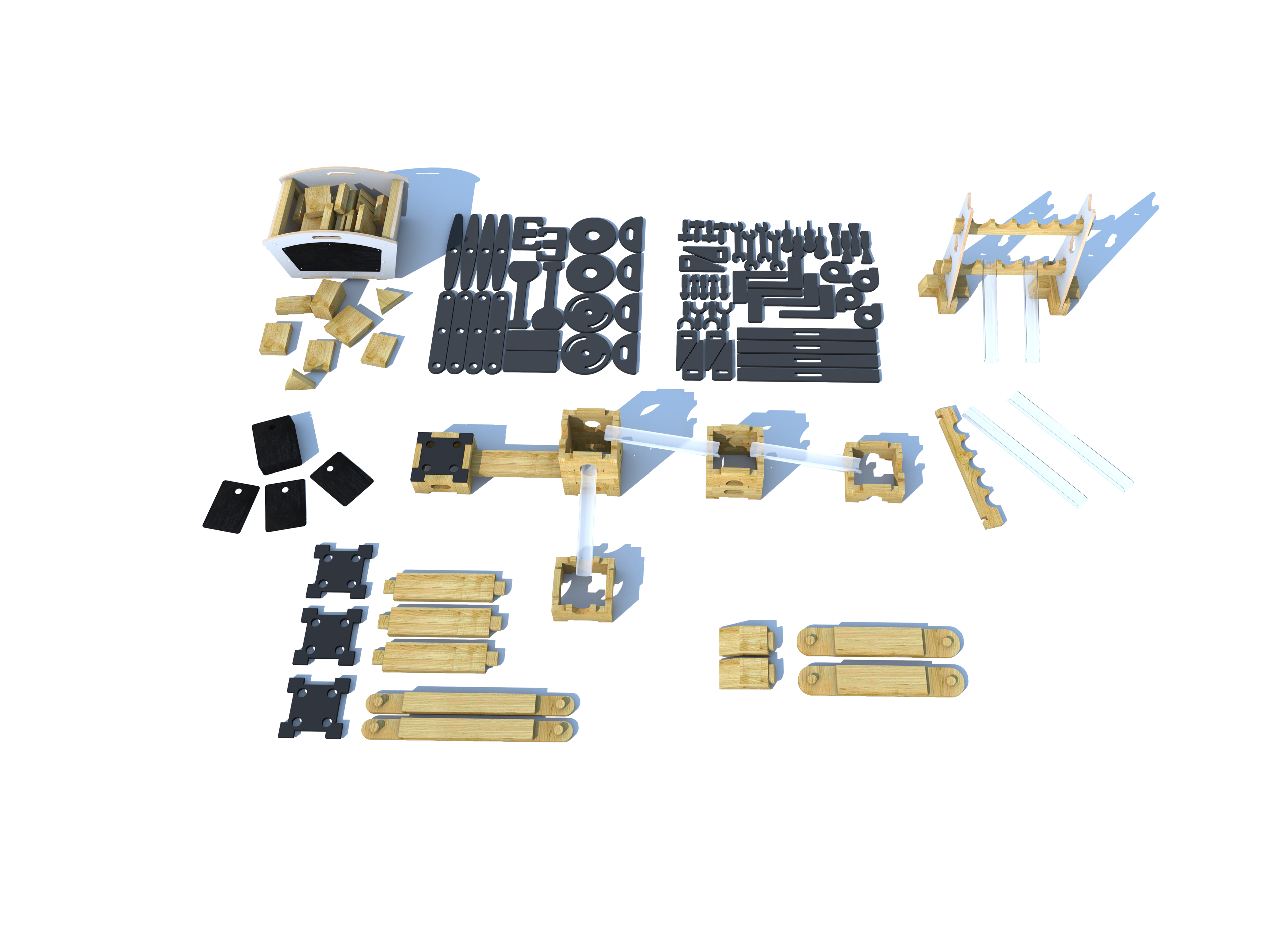 3D render of the Loose Parts Play Package 