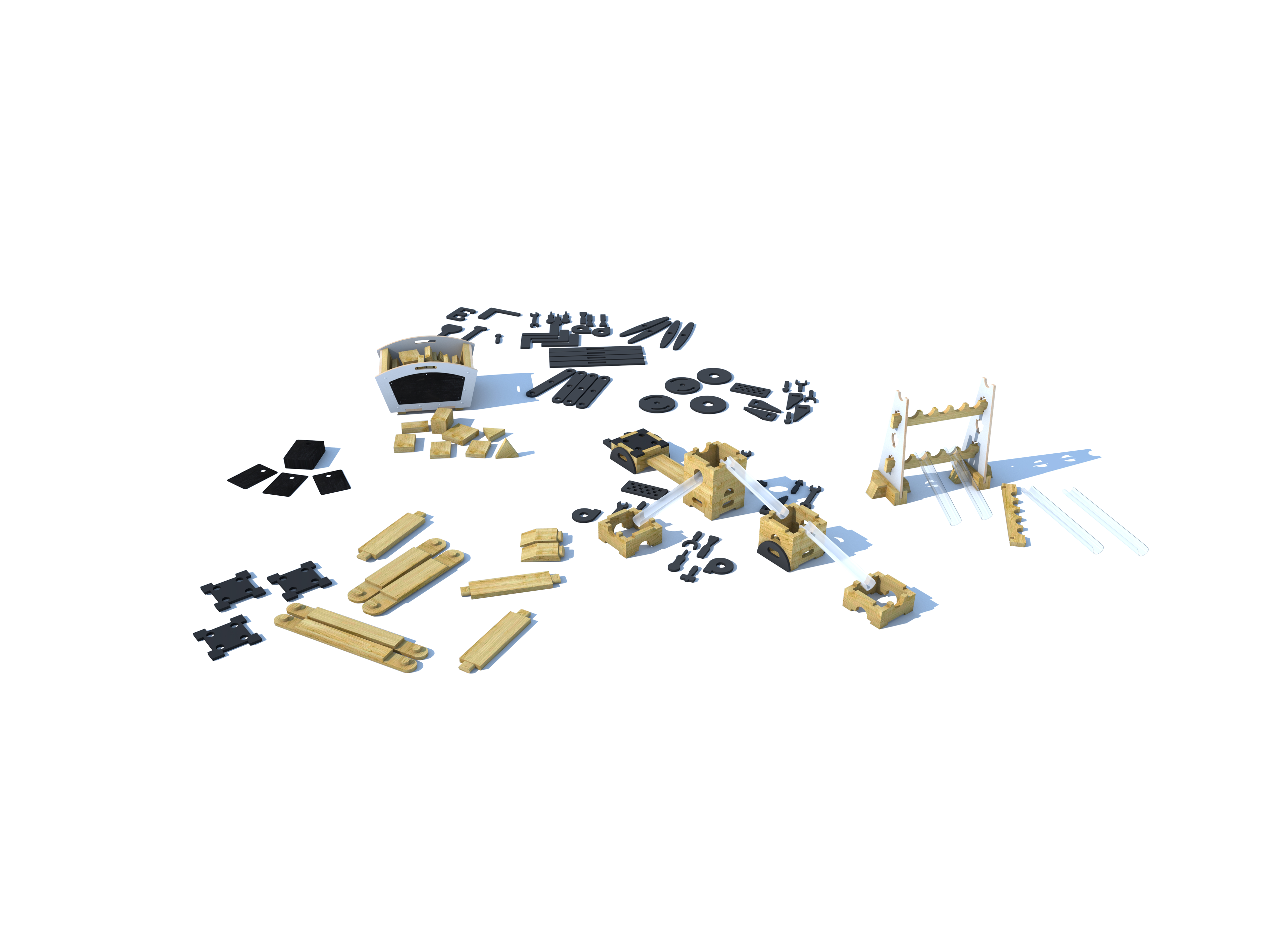 3D render alternative view of the Loose Parts Play Package 