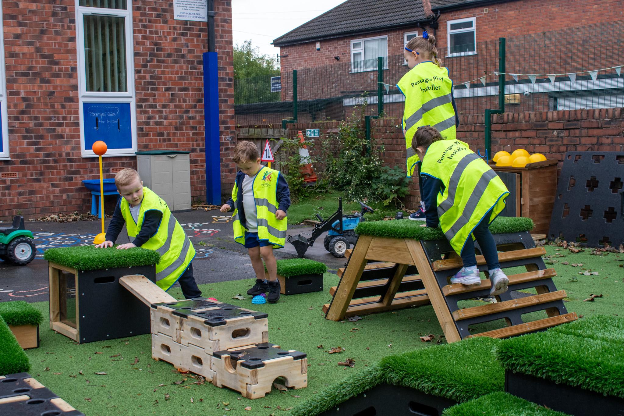 Children playing on the Sports Premium Discoverer Package