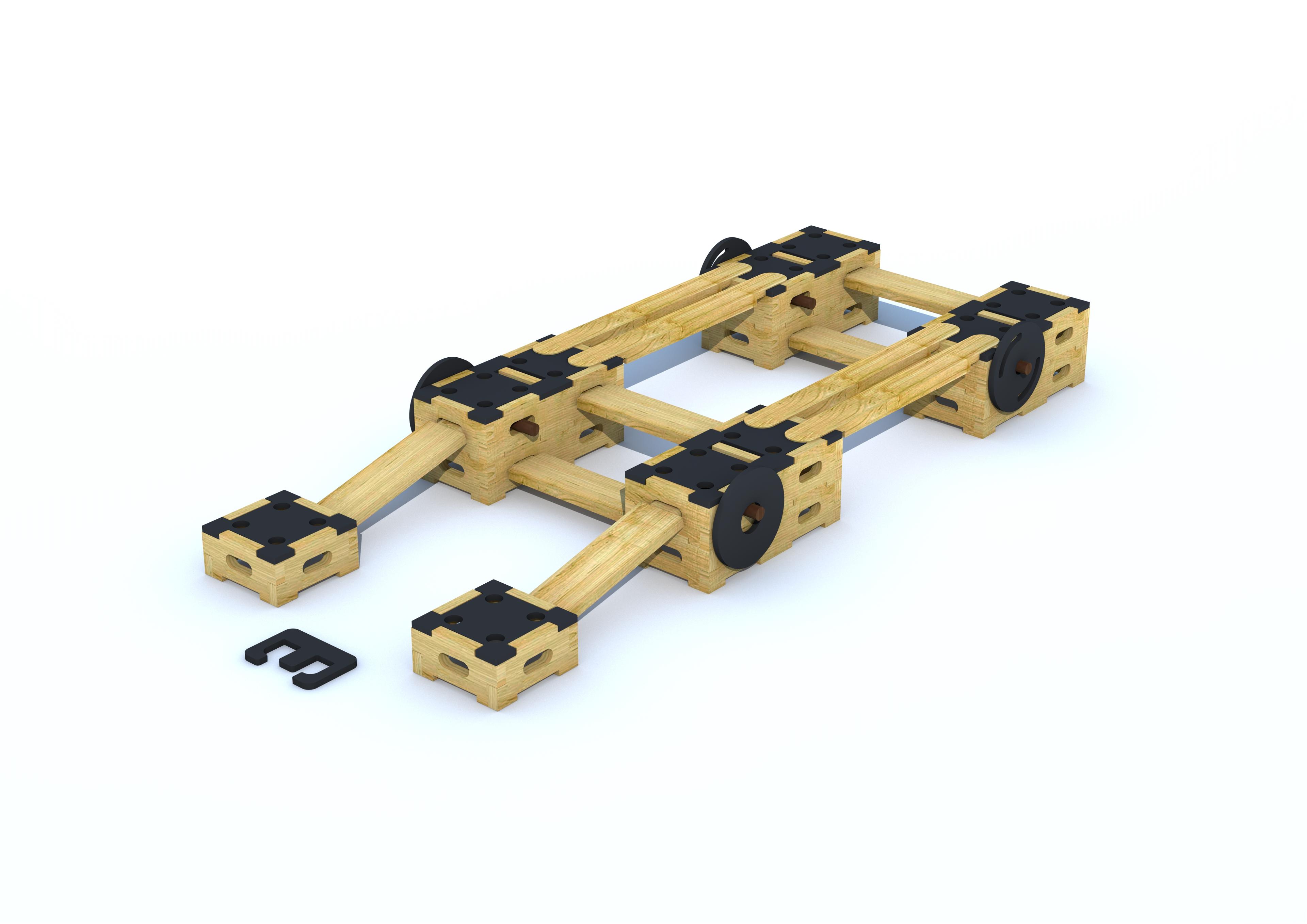 A car made from role play play builder set 