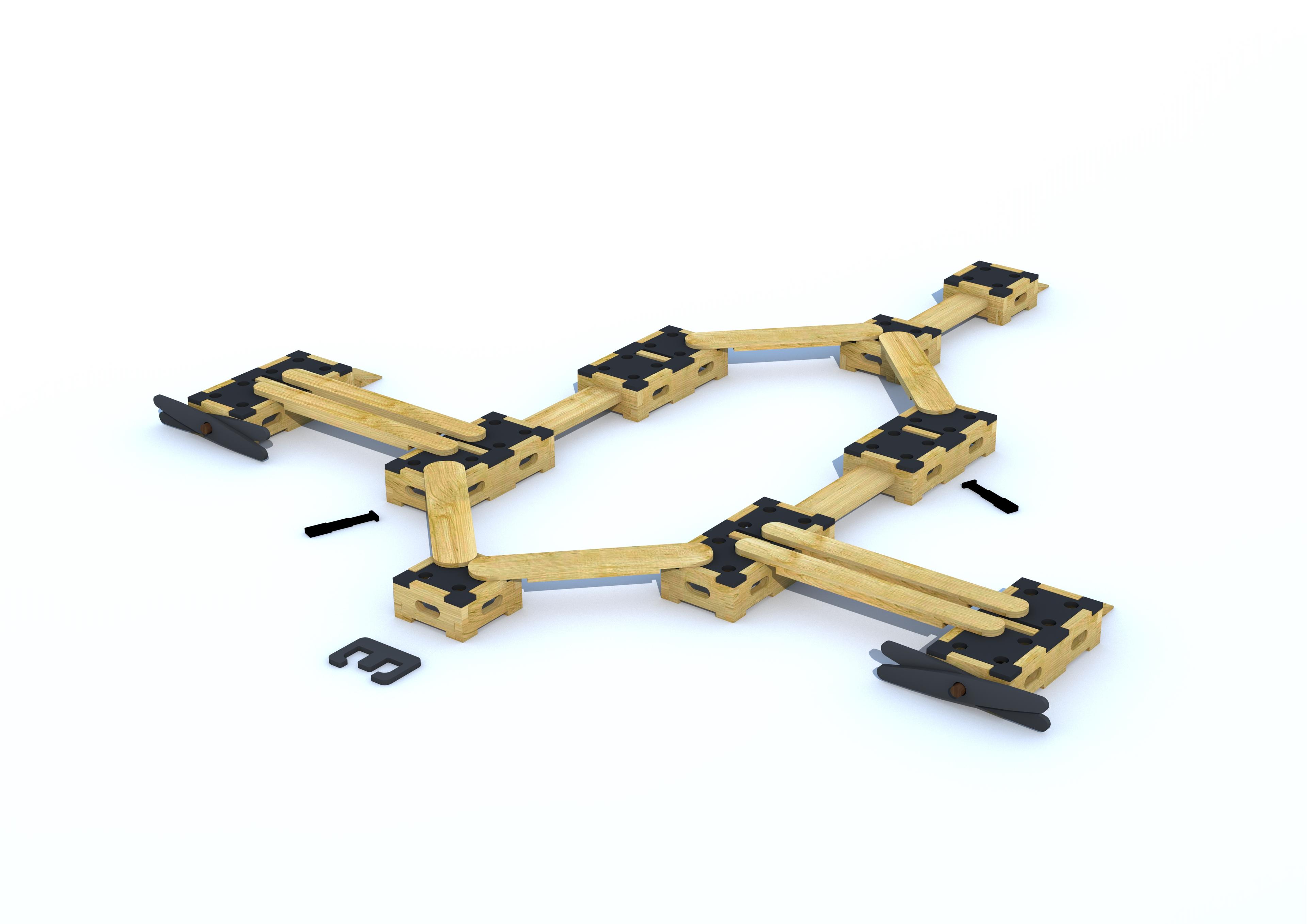 A plane made from role play moveable playground equipment 