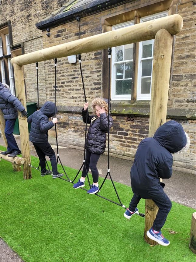 Forest trim trails for primary school playgrounds