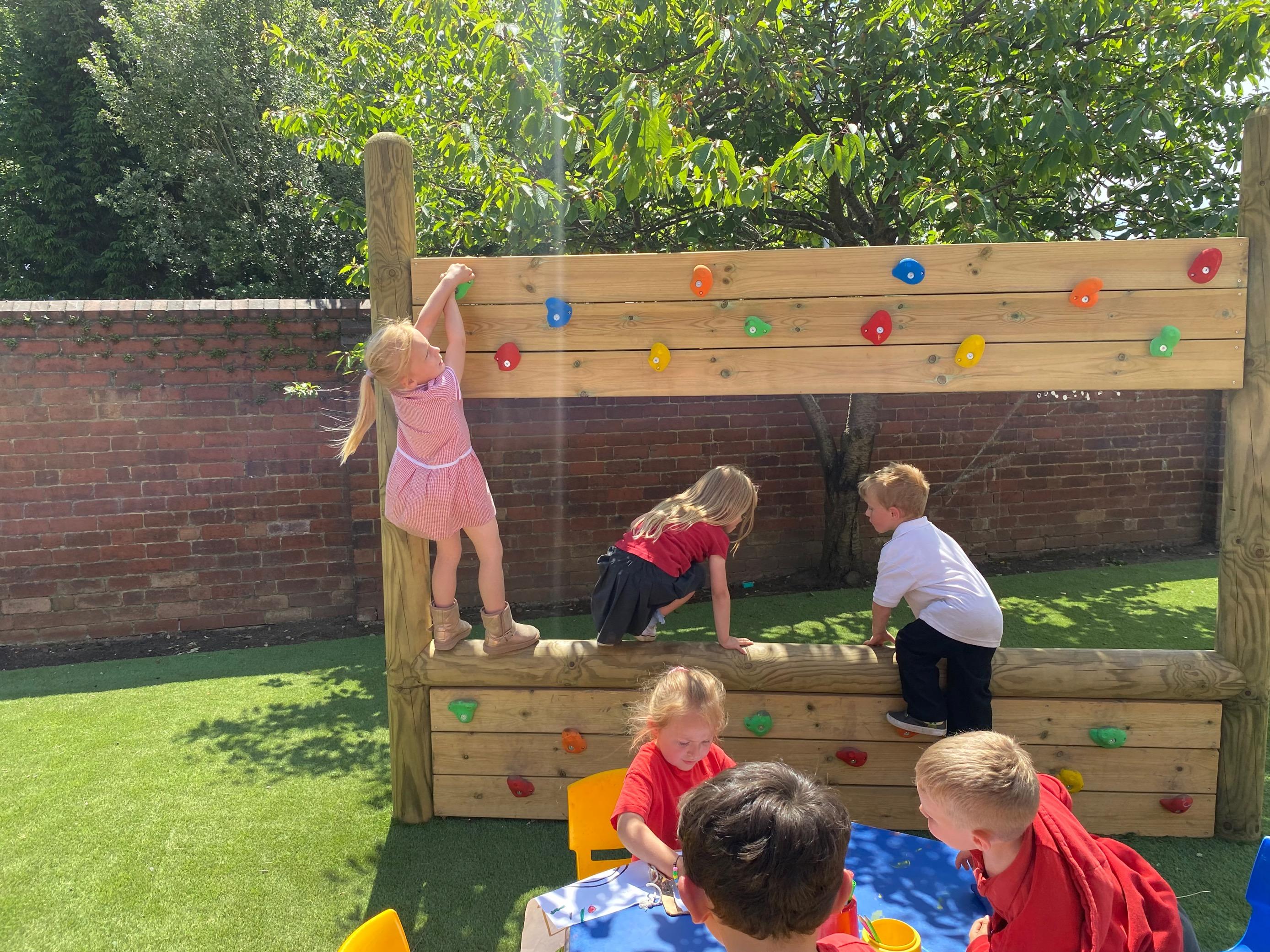 outdoor climbing wall for primary schools