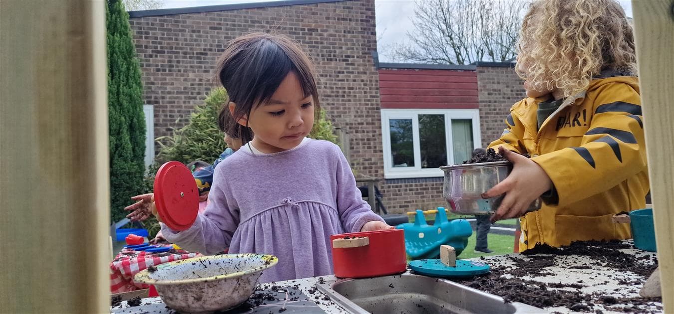 Mud kitchen for nursery settings