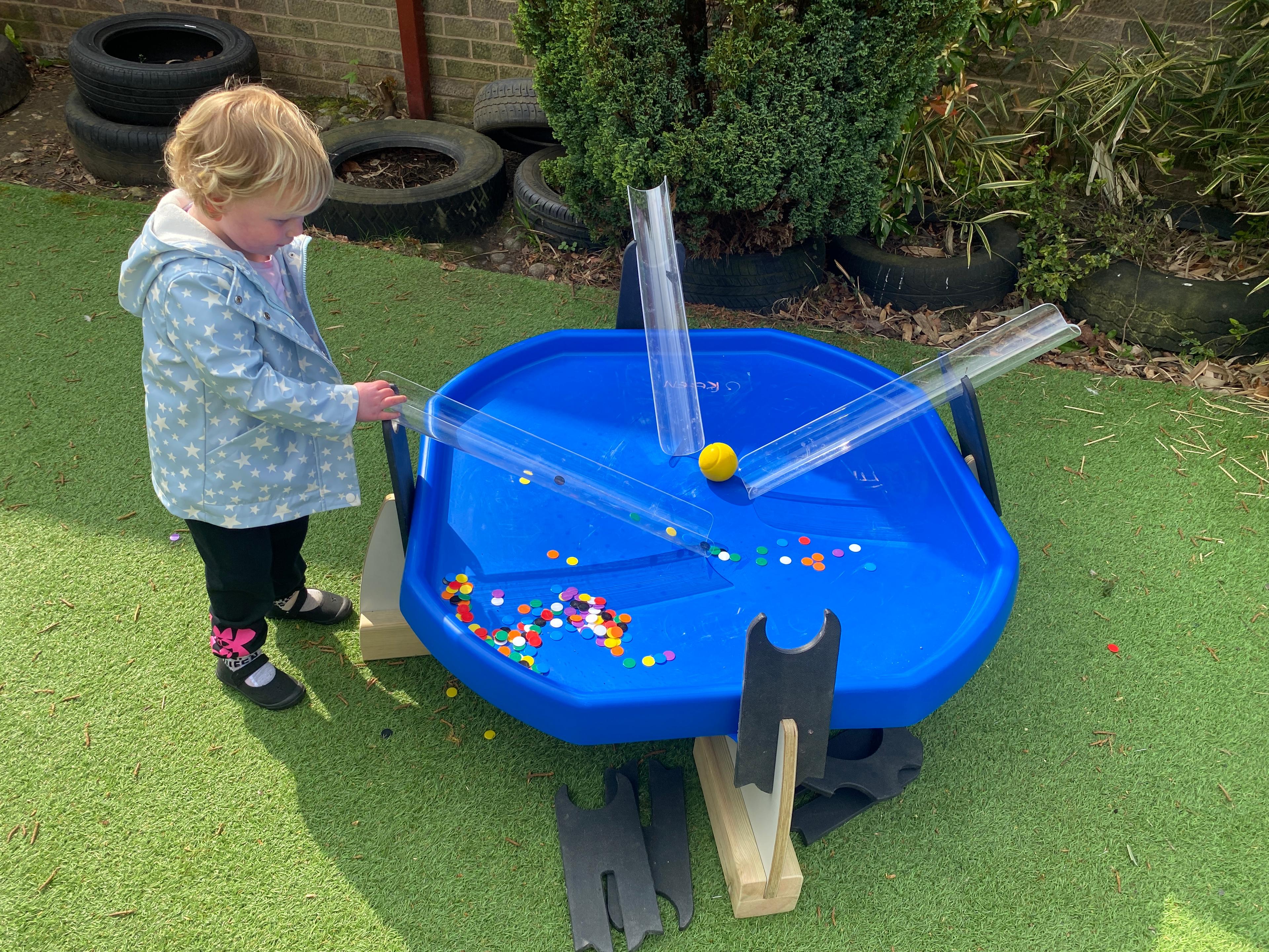 Outdoor playground tuff spot tray