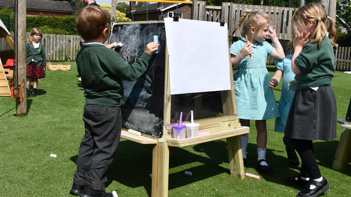 Children can build fine motor skills through writing and drawing