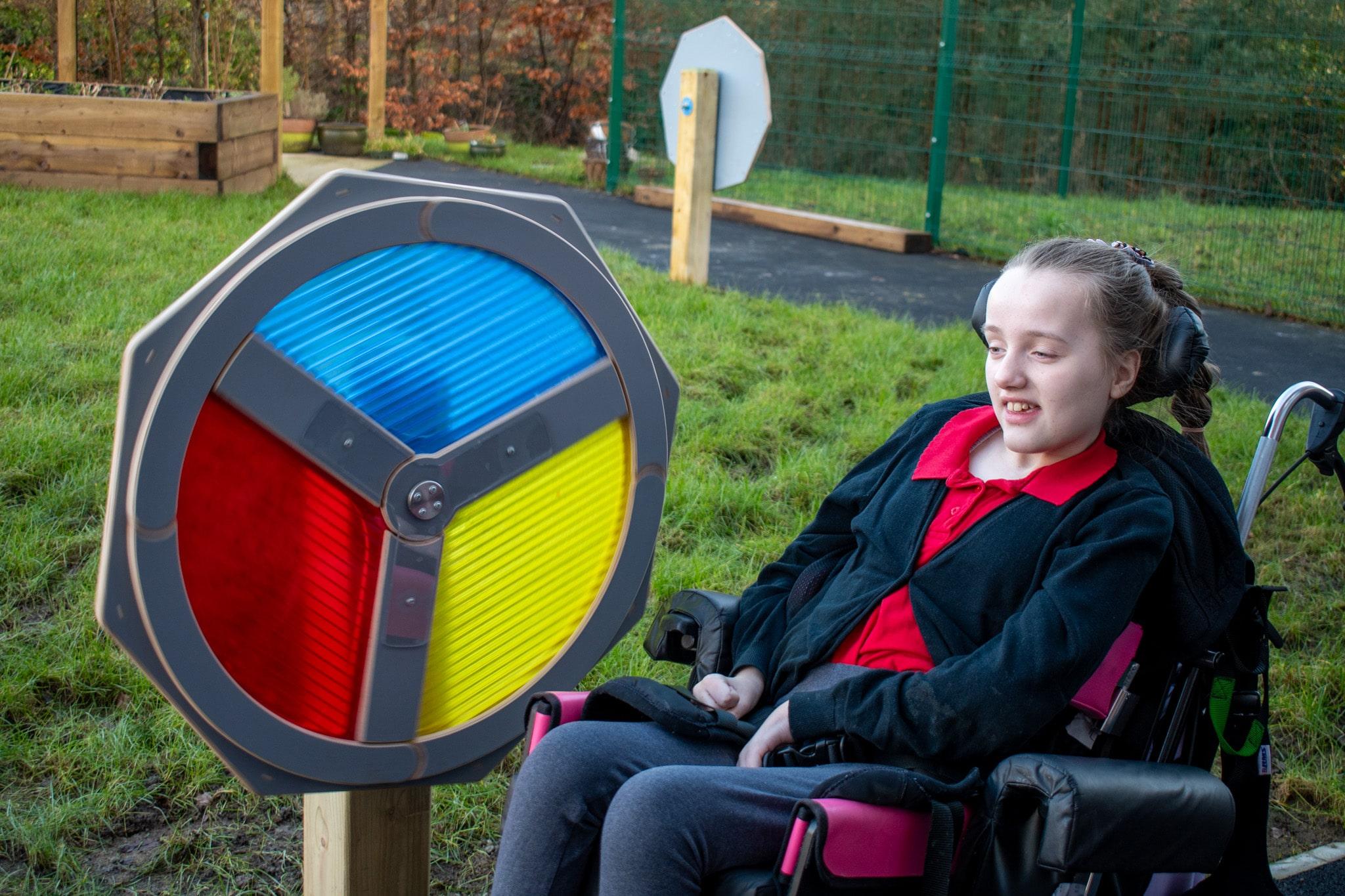 Child With Light Sensory Spinner