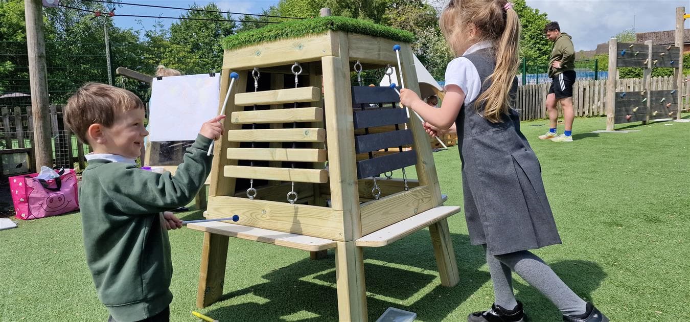 Children can work with their peers or independently
