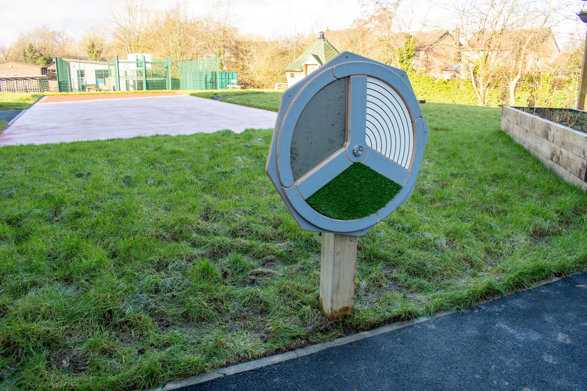 Touch Sensory Spinner Installed on Grass