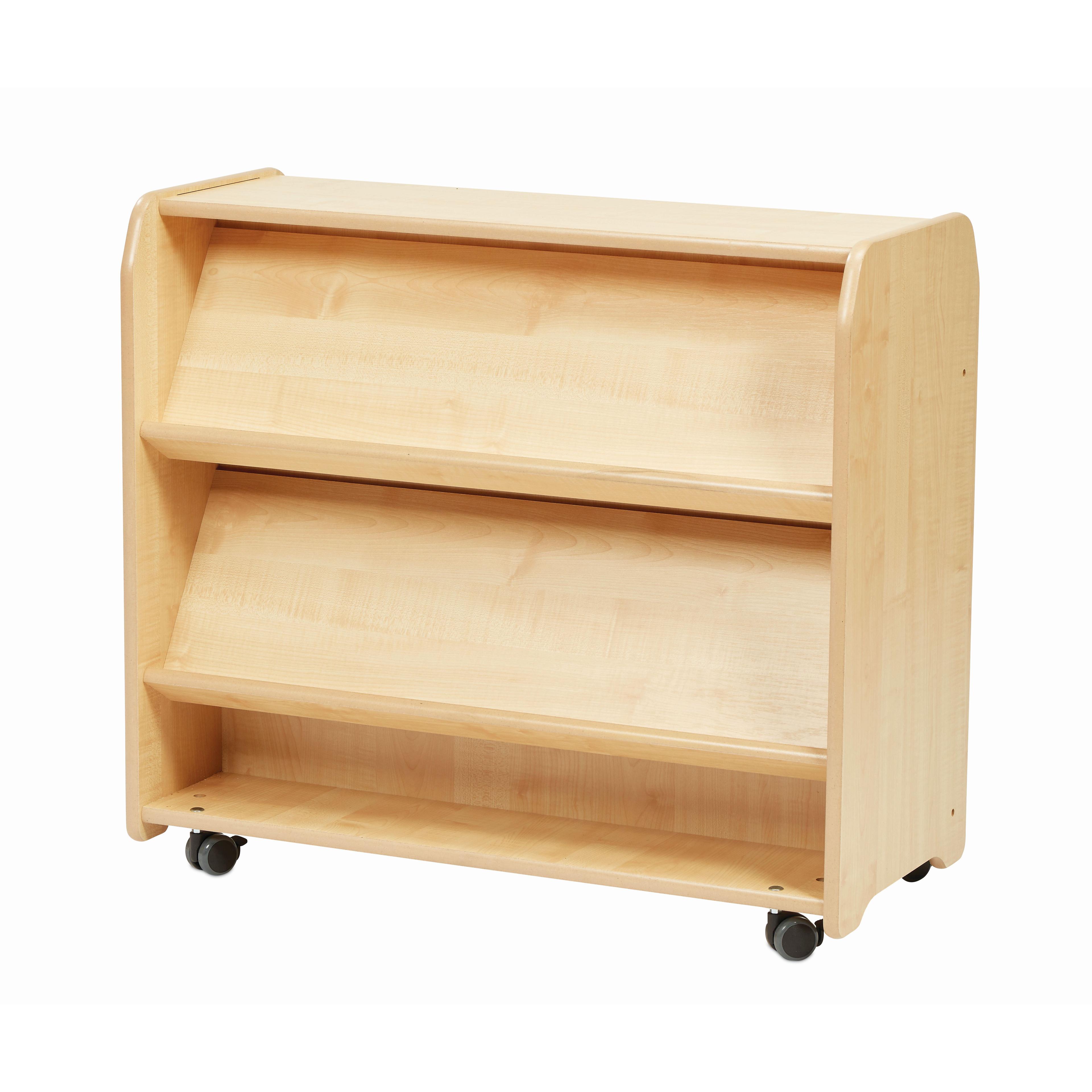 The front of the Mobile Double-sided Book Display, with a white background.  