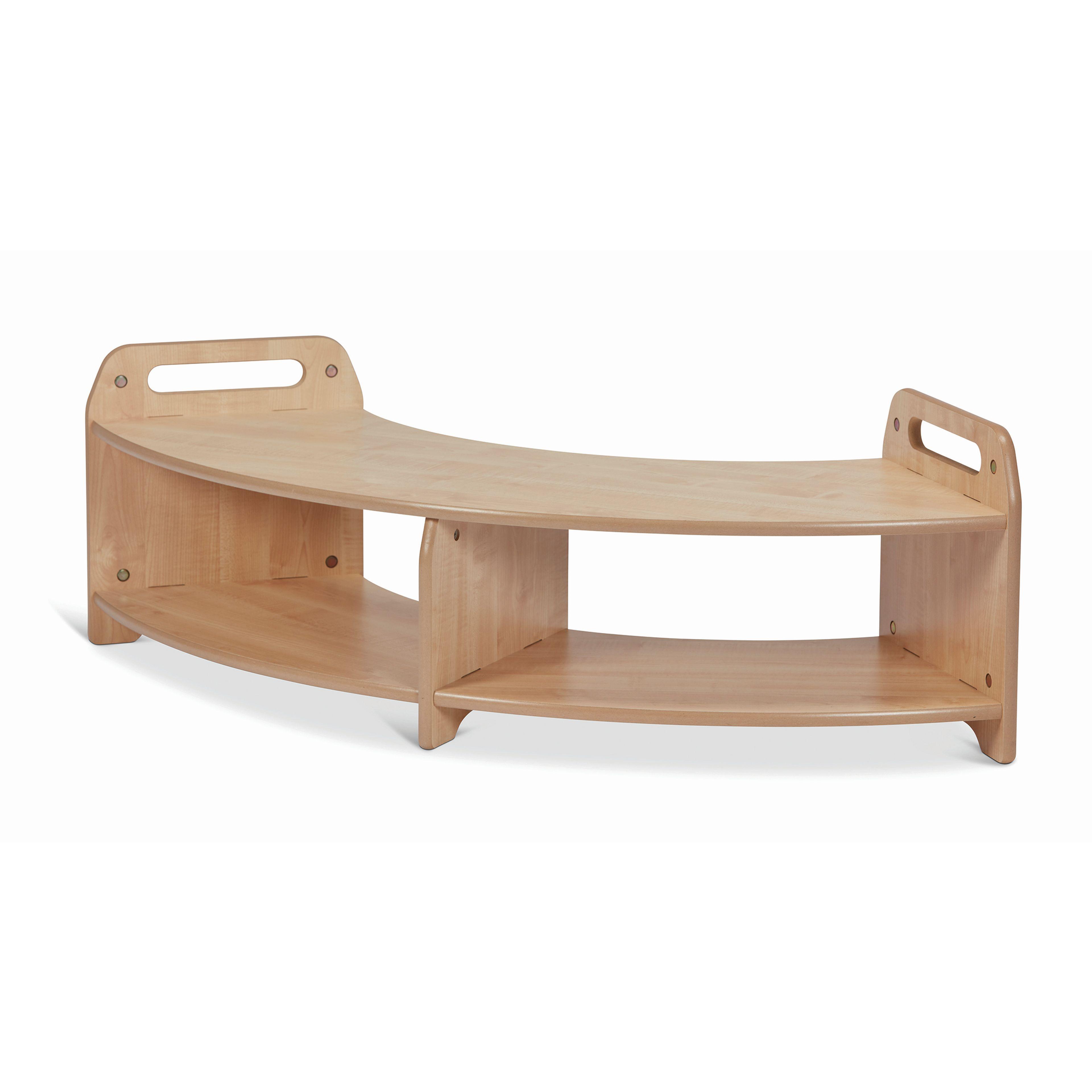 The Low 90º Open Sweep Shelving Unit, on a white background.