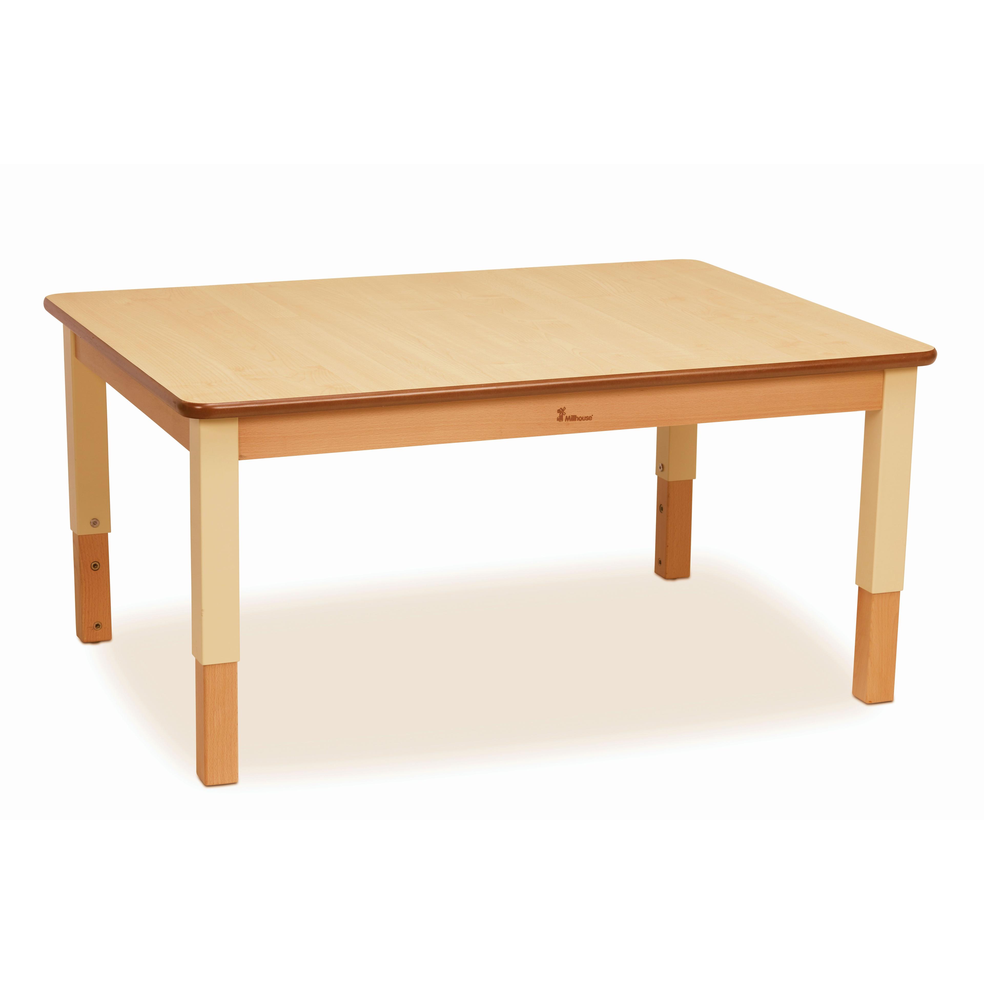 The Medium Rectangular Table (W1120 x D560) Height Adjustable, on a white background.