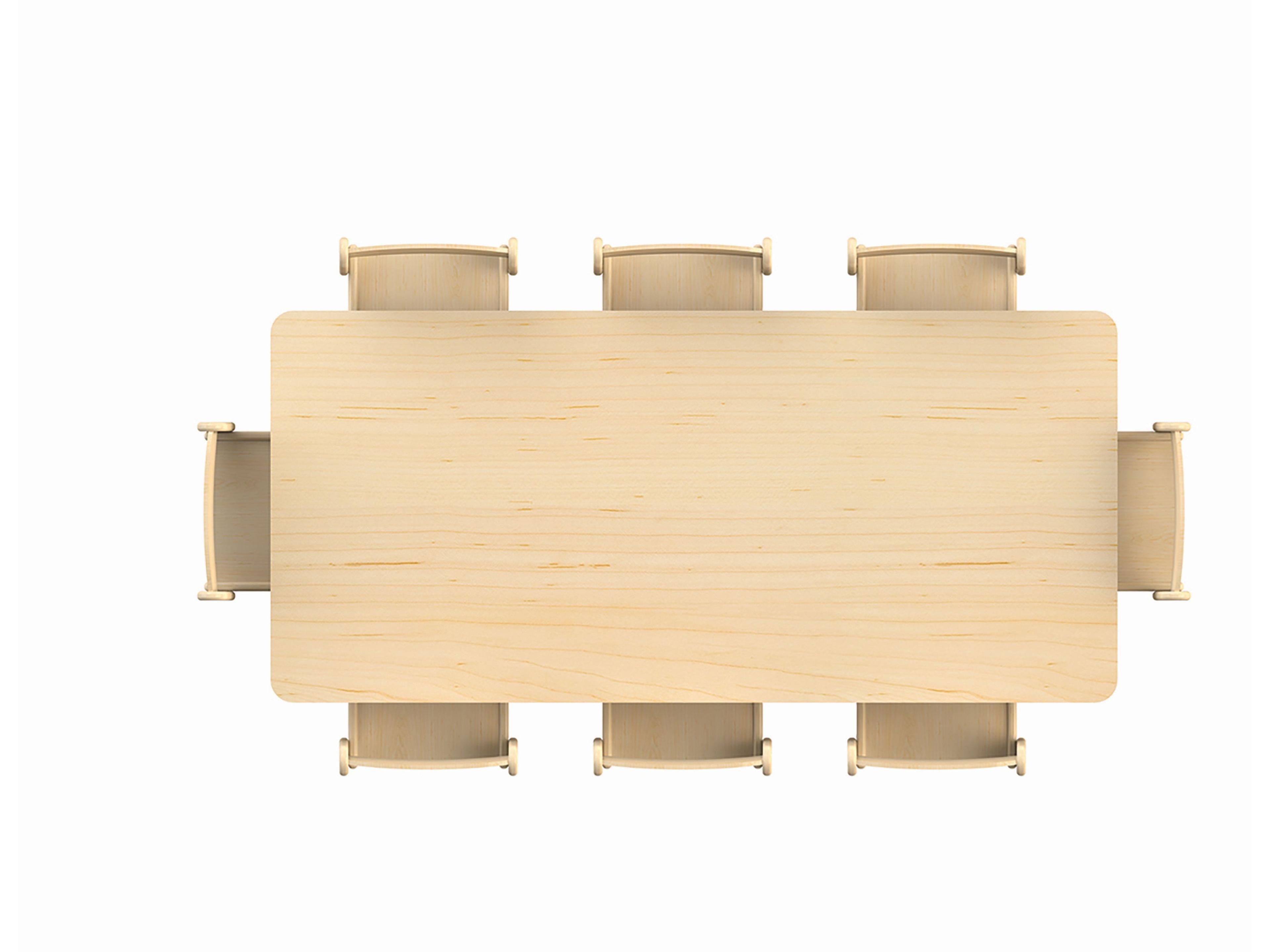 millhouse rectangle shaped large table with eight chairs for toddlers