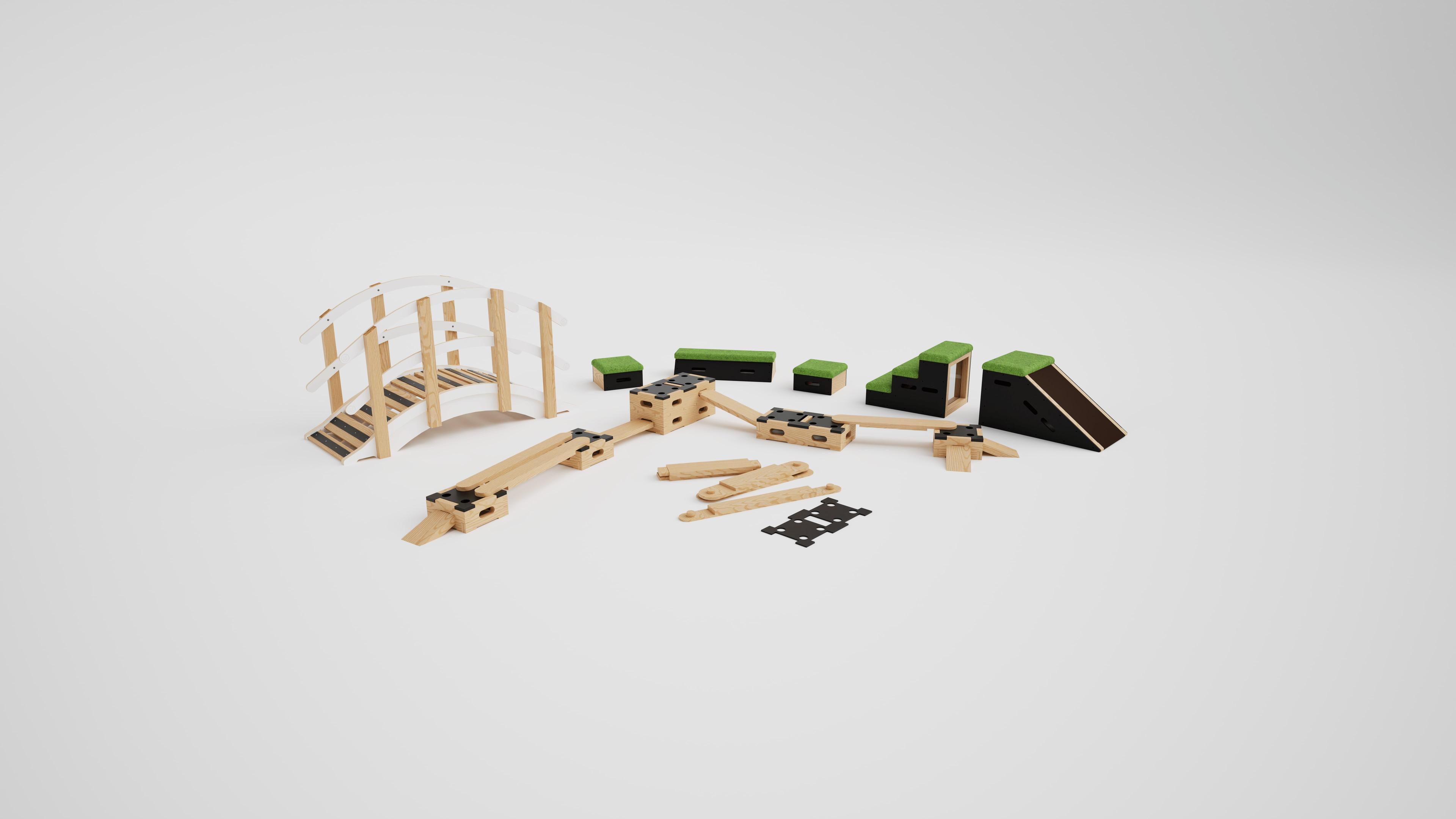 A 3D image of the nursery physical development package