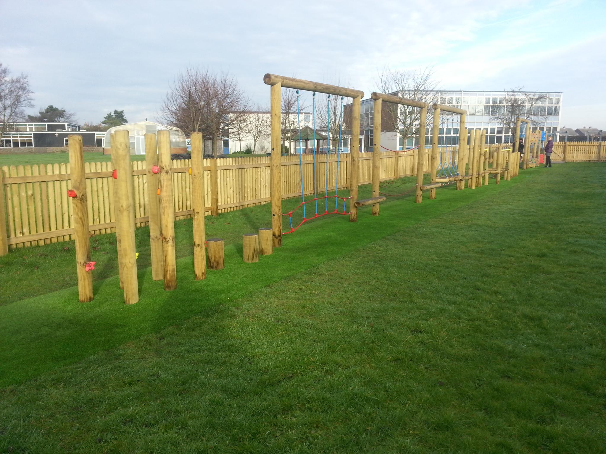 wooden trim trails for schools