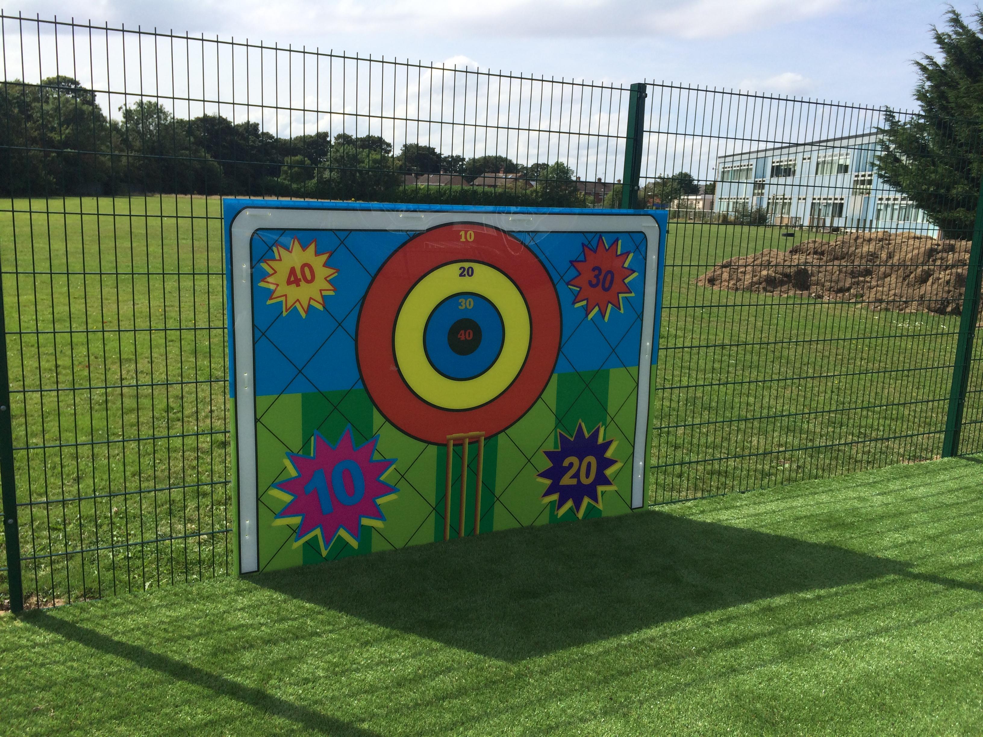 Installed on mesh fencing.