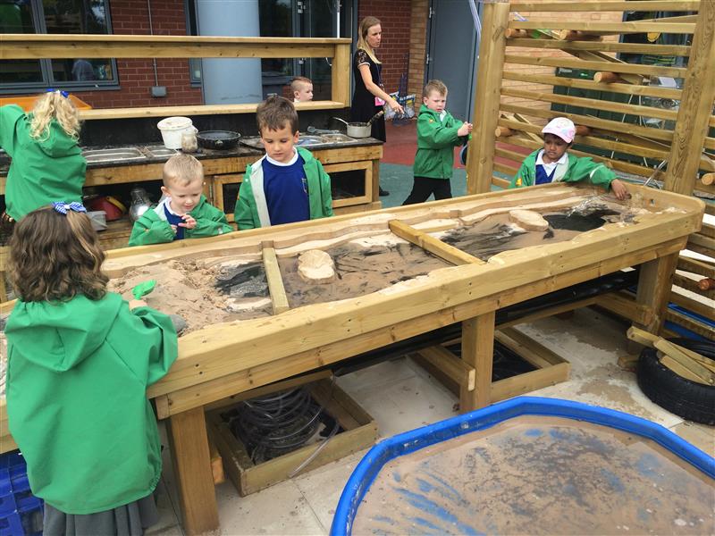 Bespoke Early Years Playground Equipment for mud and sand play