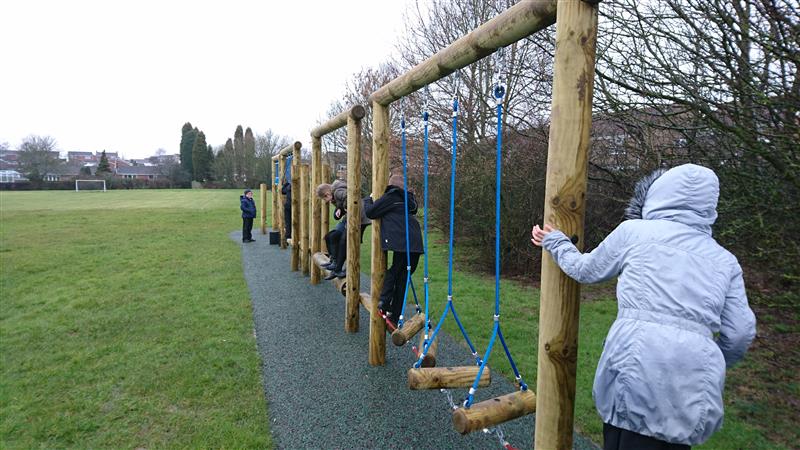 Fun Trim Trail at Ibstock Primary School by Pentagon Play