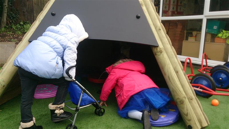 Pentagon Play WigWam for eyfs school playgrounds