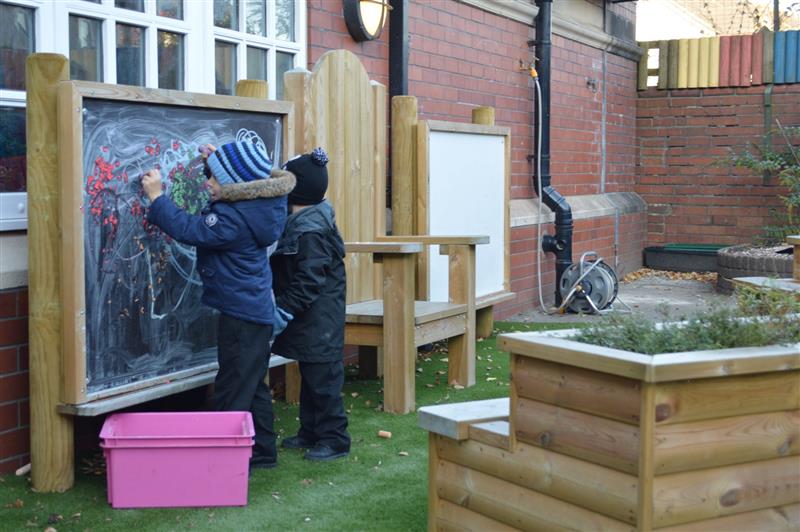 outdoor mark-making-boards