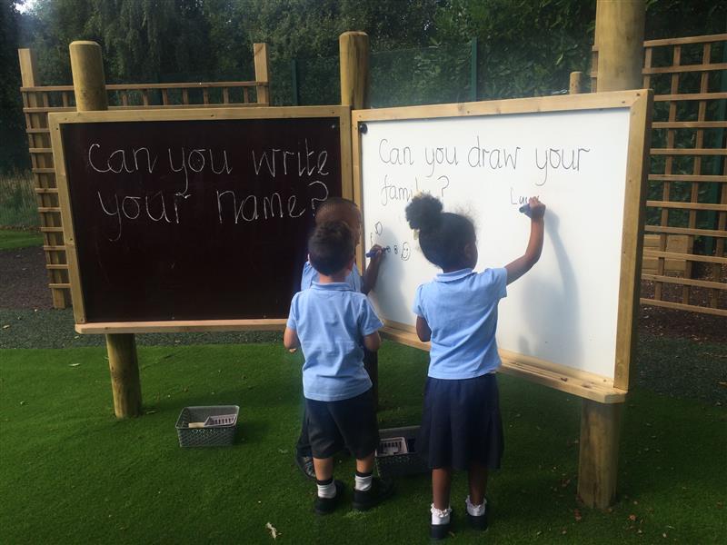 Outdoor Whiteboard and Chalkboard Playground