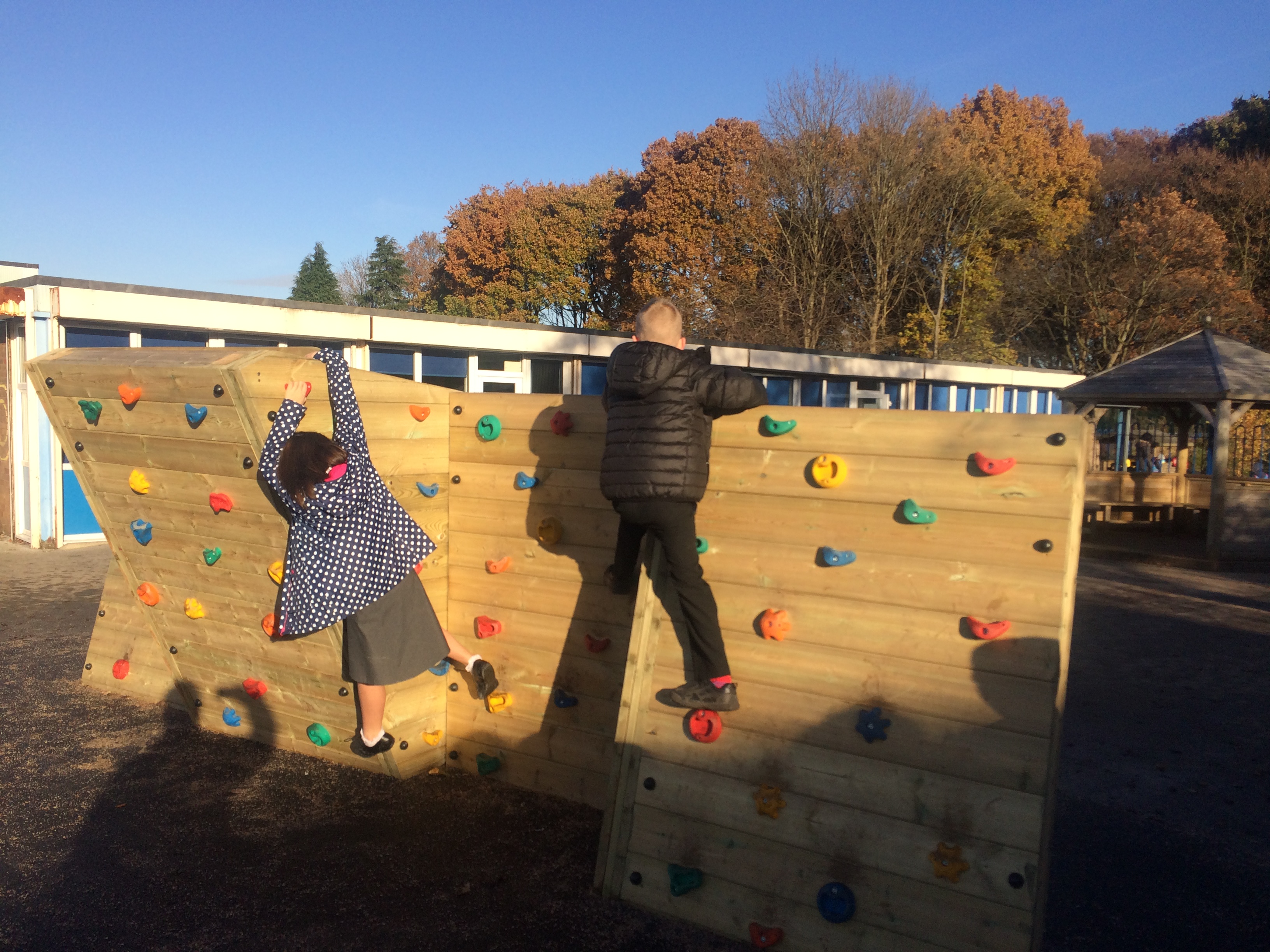 bouldering climbing wall