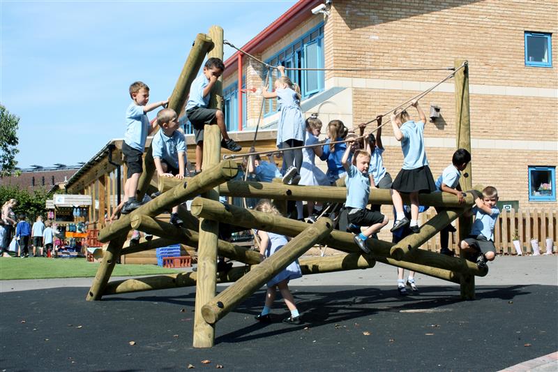 sports premium log climbing frame